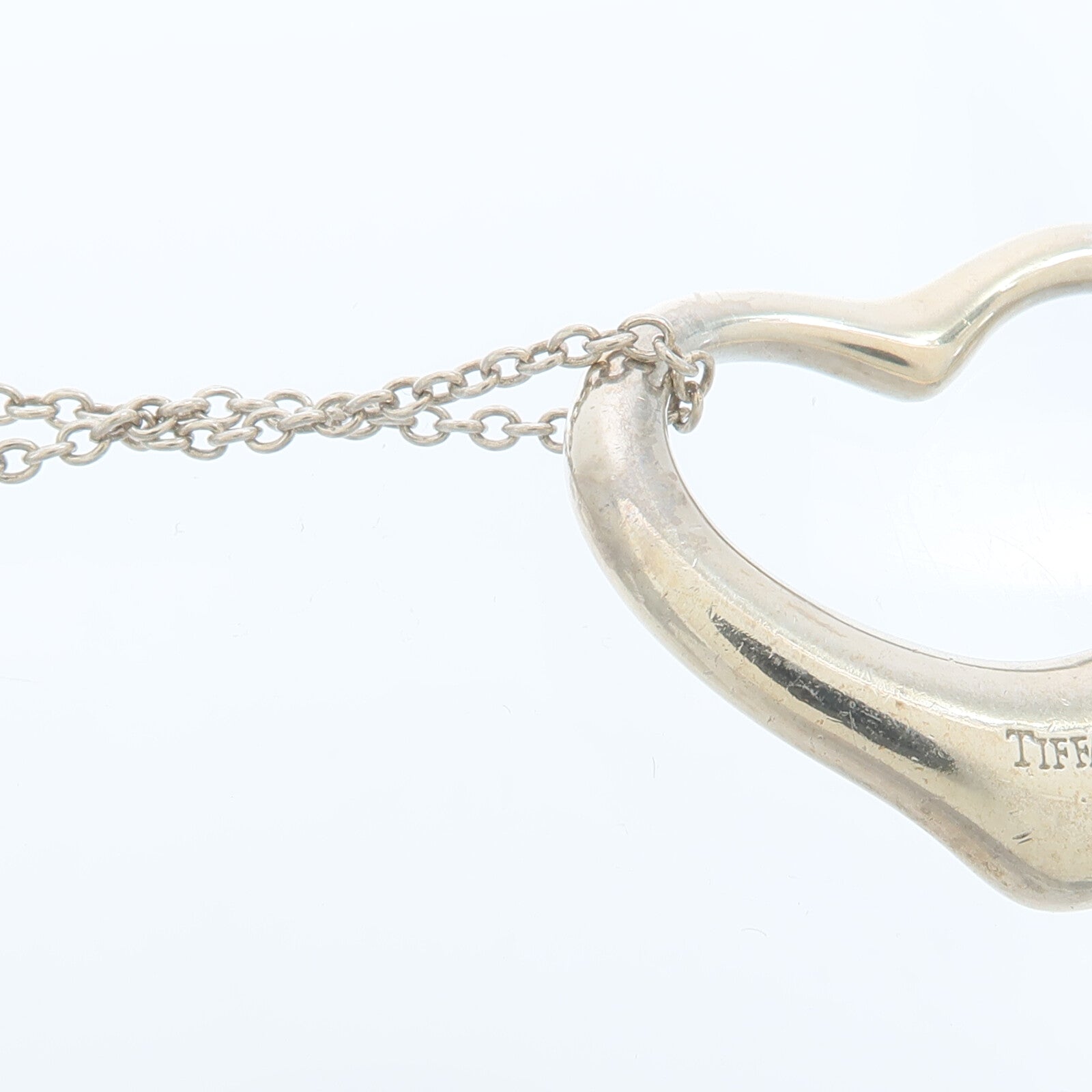 TIFFANY＆CO 925純銀Elsa Peretti Open Heart Necklace項鍊