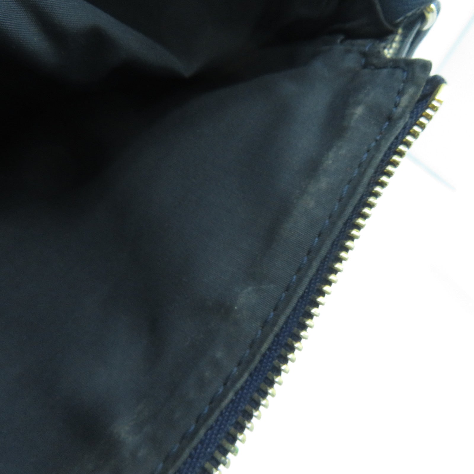 Dior 帆布/皮革Shoulder Bag金扣肩背袋藍色