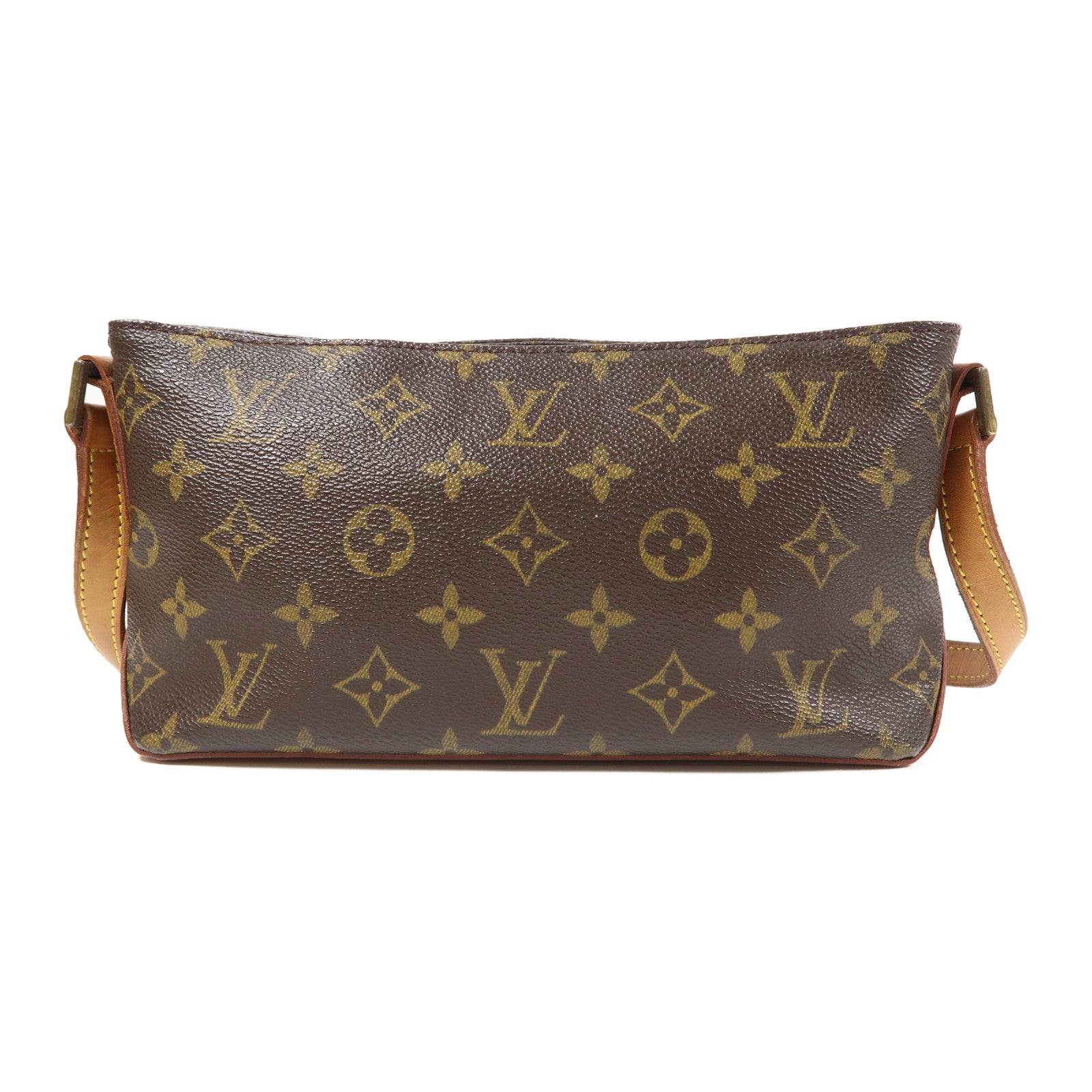 LOUIS VUITTON Monogram Trotteur金扣肩背袋啡色