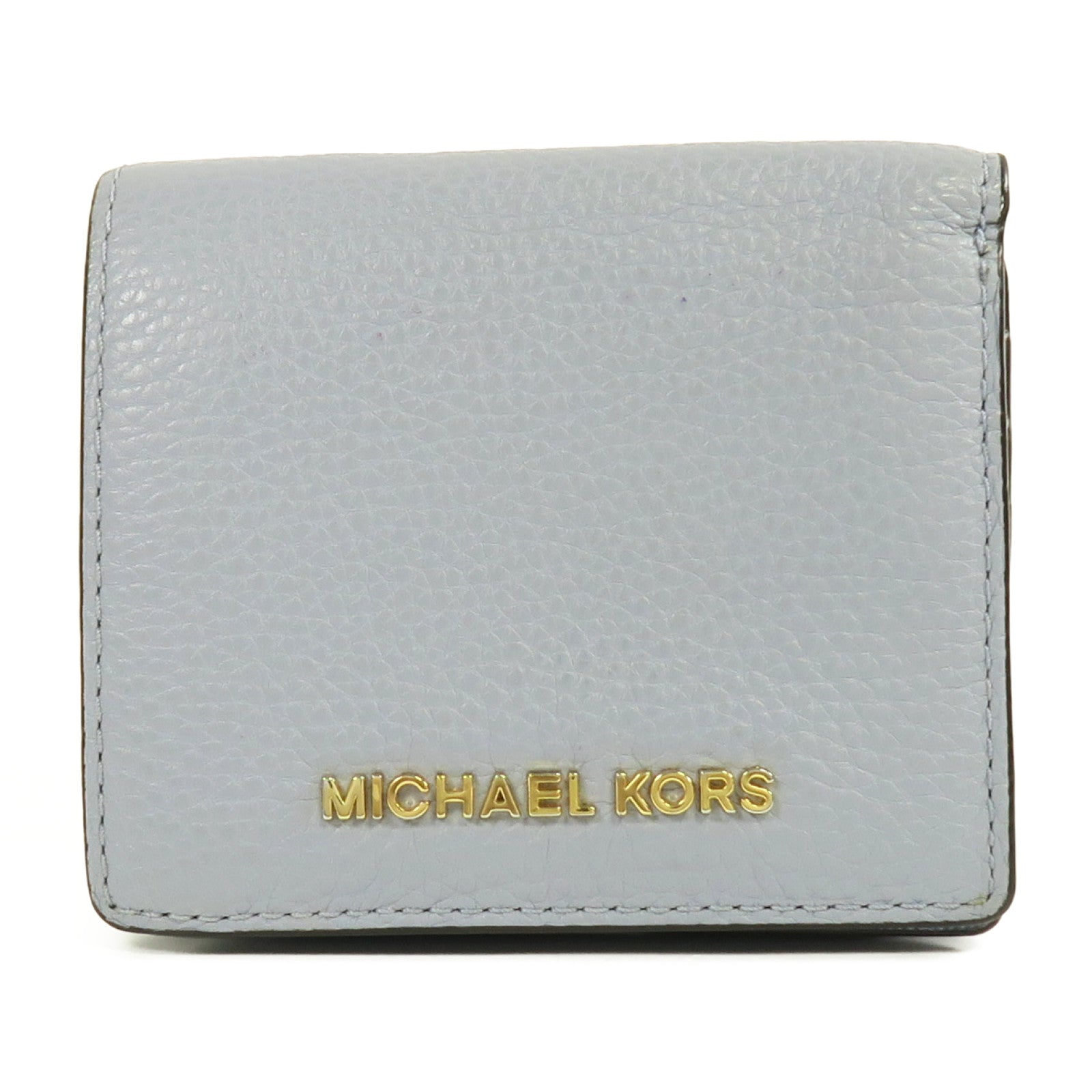 Michael Kors 【激減優惠】牛皮皮革Wallet金扣錢包藍色