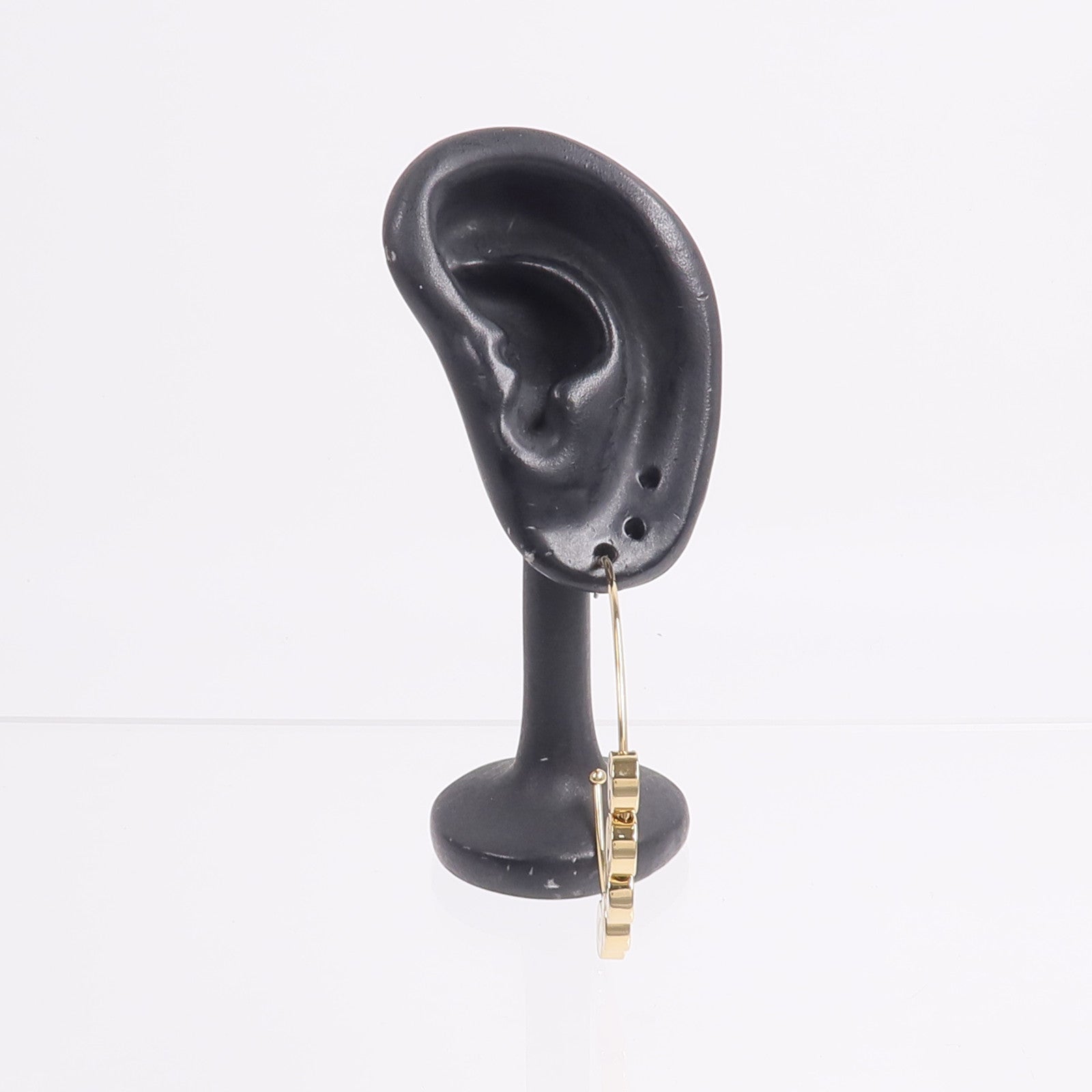 COACH 黃銅鍍層Enamel Hoop Earrings耳環