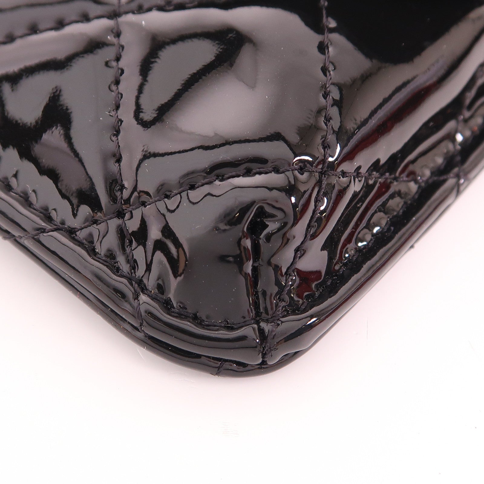 CHANEL CC SHW Waist Bag Patent Leather Black/Red