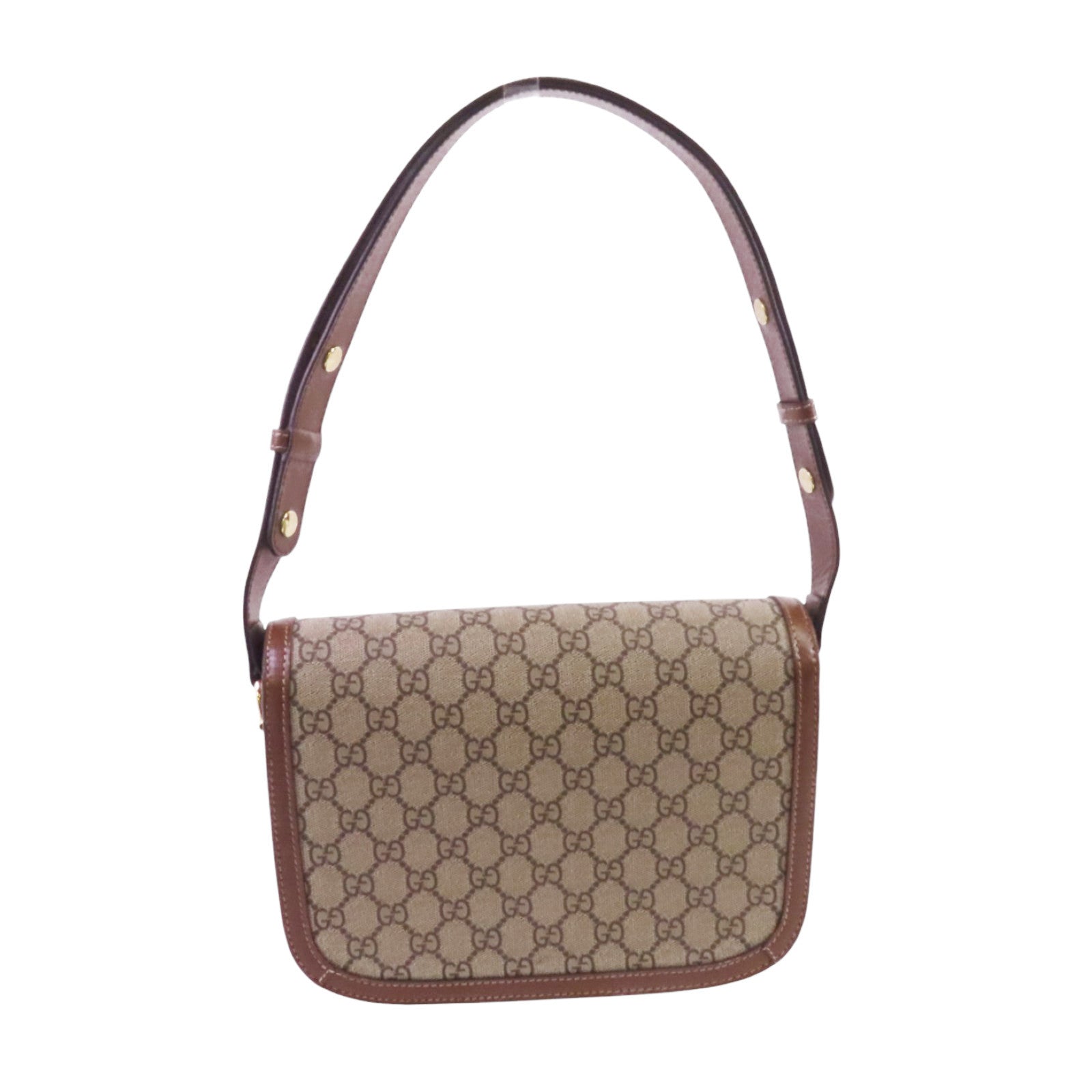 GUCCI 塗層帆布Horsebit 1955 MM金扣肩背袋