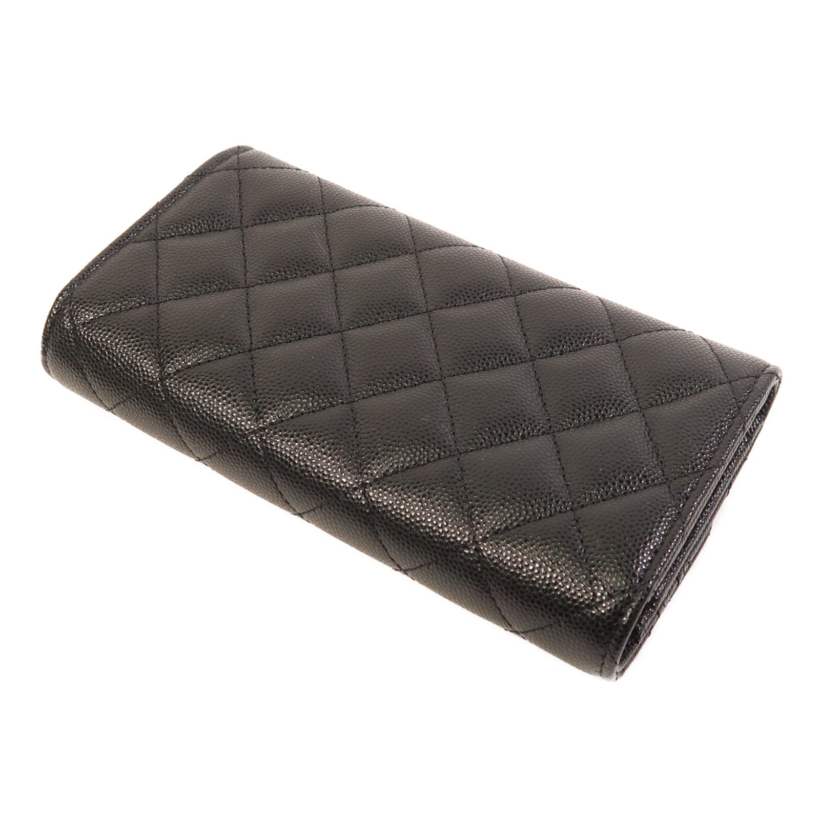 CHANEL 牛皮皮革Long Wallet金扣長錢包