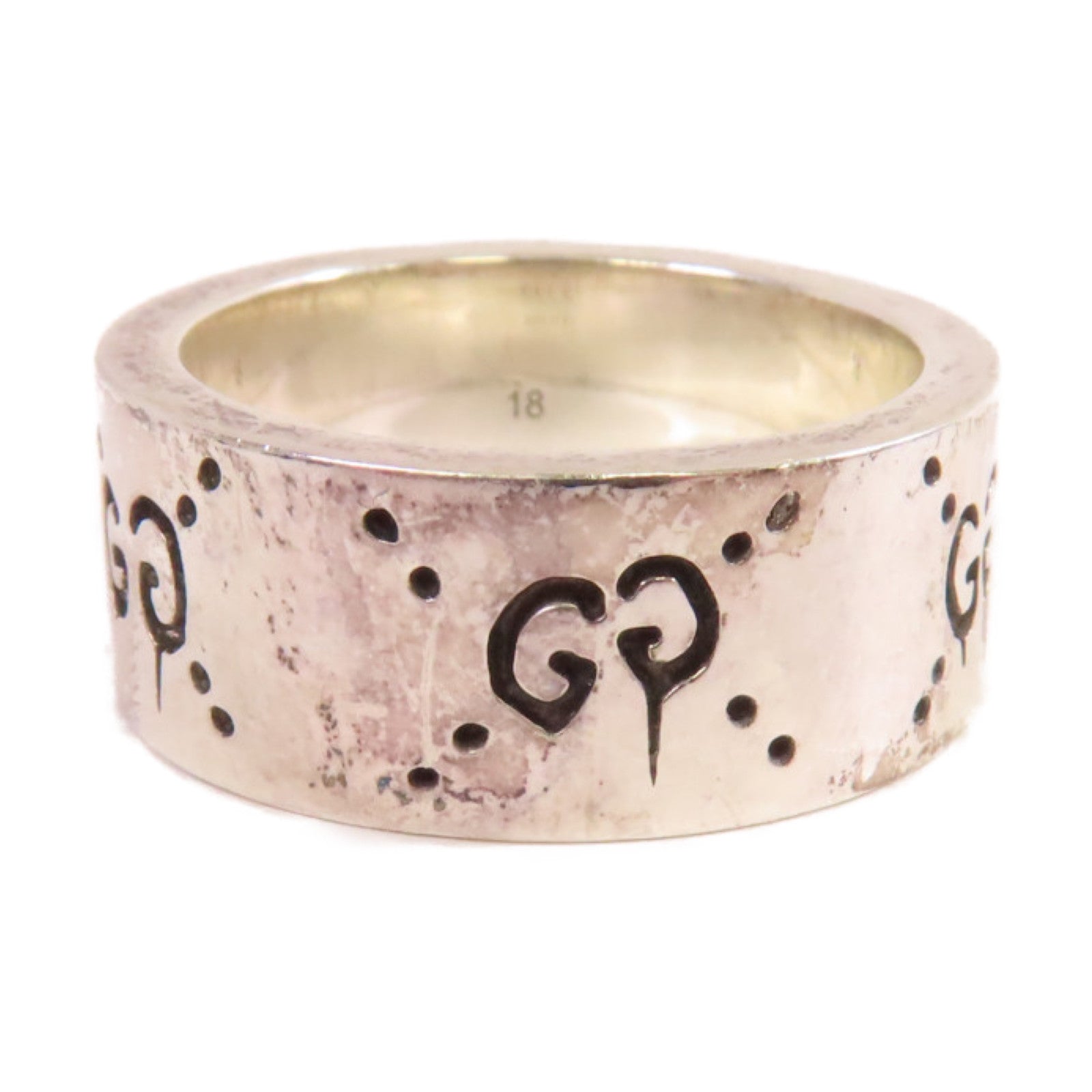 GUCCI 925純銀GucciGhost Ring戒指#18/US#8
