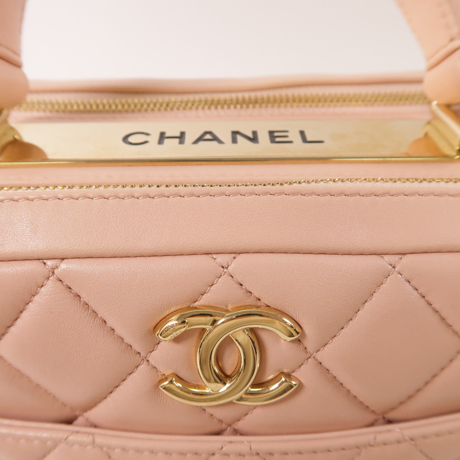 CHANEL 羊皮皮革2way Shoulder Bag金扣鏈帶手挽肩背兩用袋