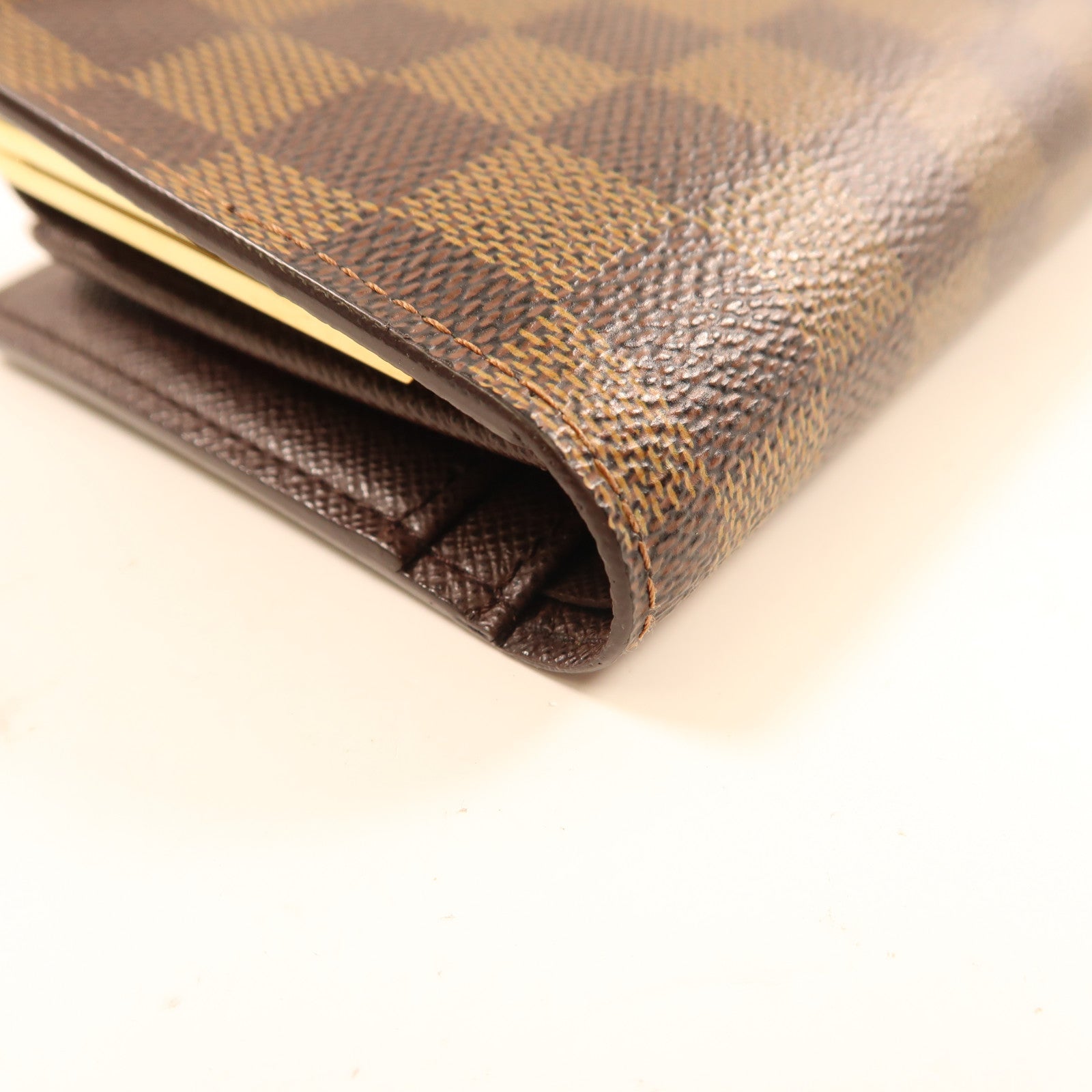 LOUIS VUITTON Damier Portefeuille Viennois Wallet金扣錢包