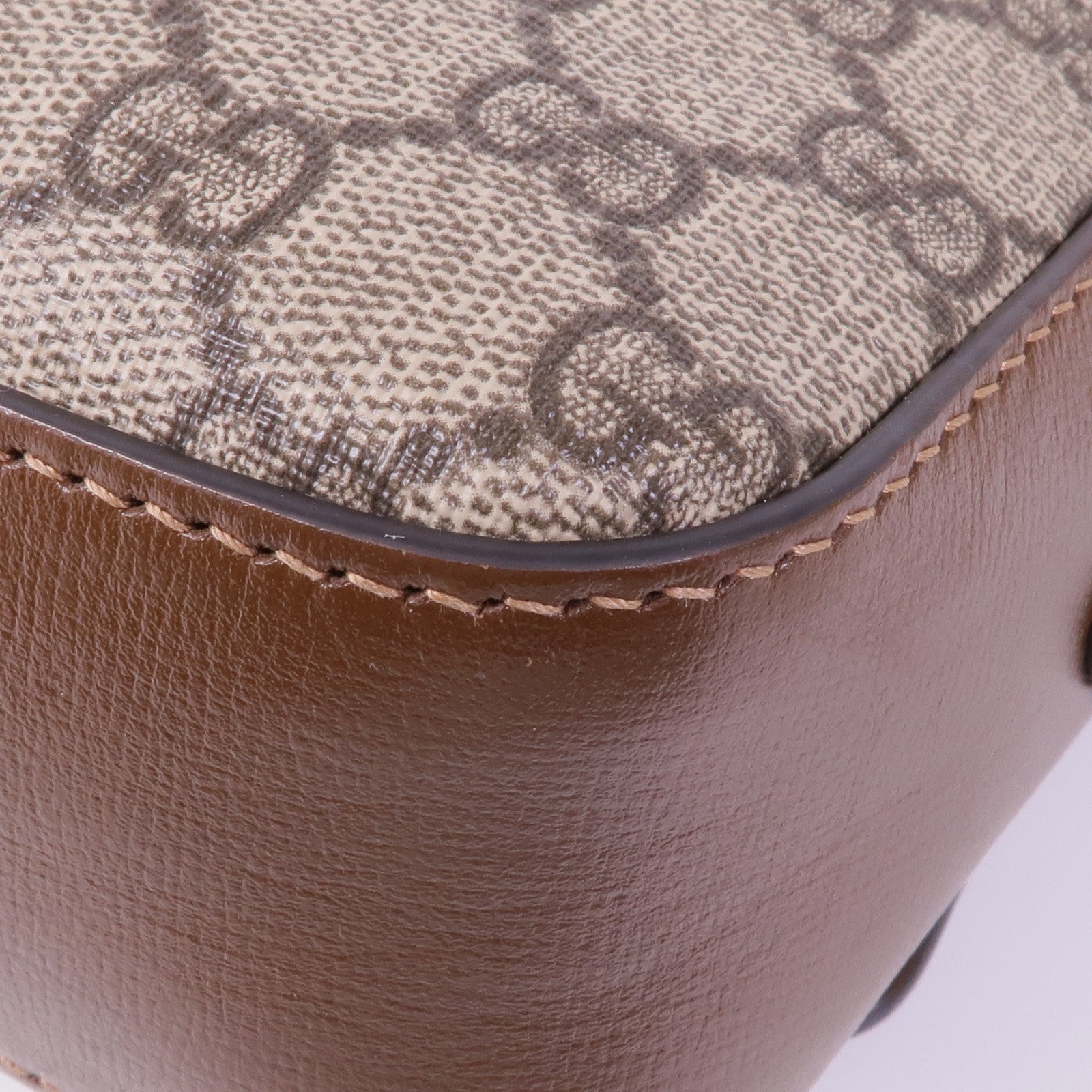 GUCCI 塗層帆布Horsebit 1955金扣肩背袋