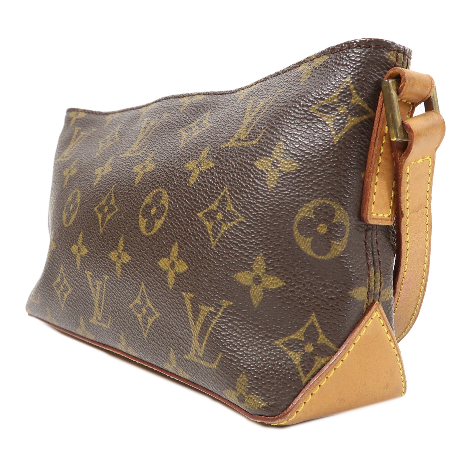 LOUIS VUITTON Monogram Trotteur金扣肩背袋啡色