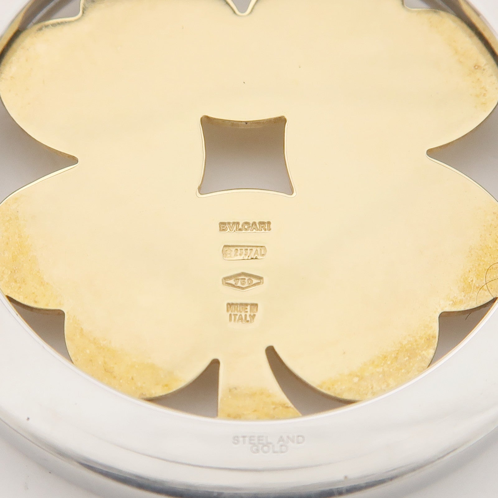 BVLGARI 18K黃金/不鏽鋼Tondo Clover Necklace項鍊