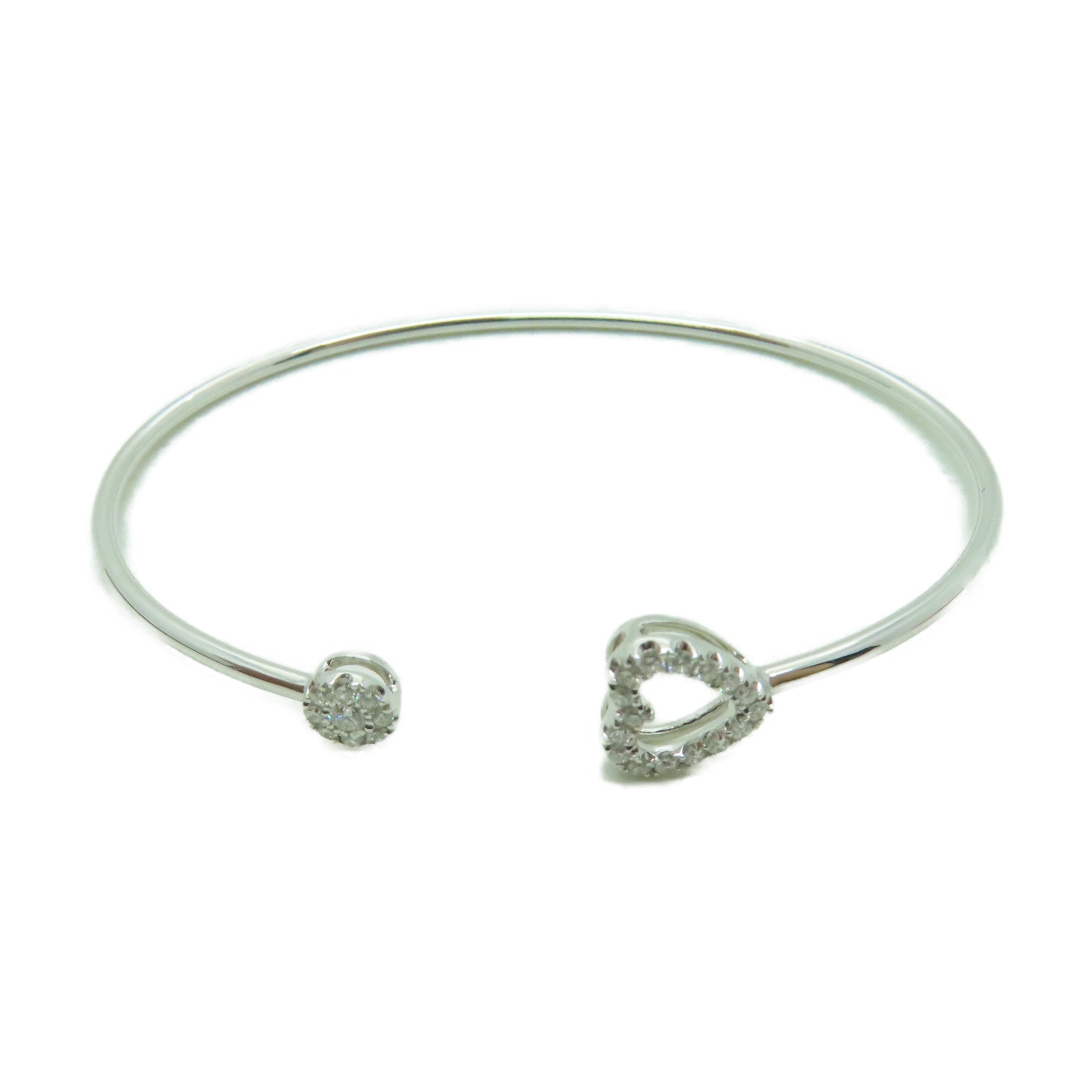 JEWELRY 【激減優惠】18K白金0.21ct鑽石Bangle手鐲銀色