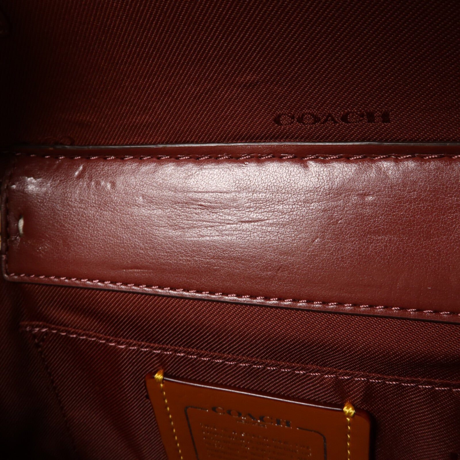 COACH 牛皮皮革Trail Bag With Party Pig Print手挽肩背兩用袋