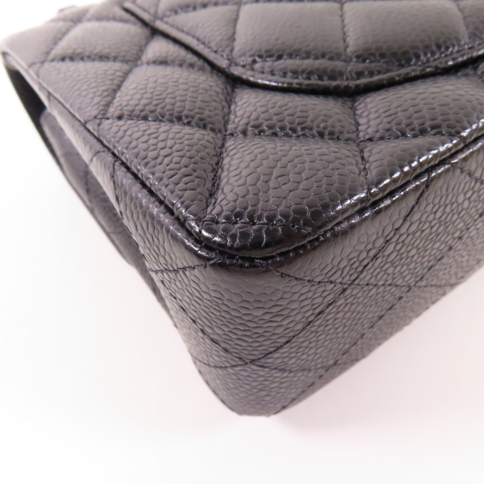CHANEL 牛皮皮革Classic 23銀扣鏈帶肩背袋