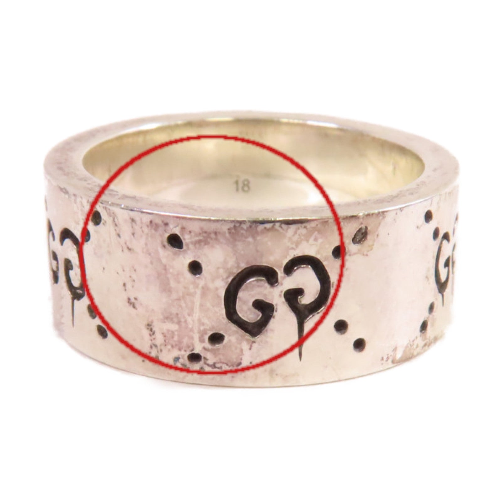 GUCCI 925純銀GucciGhost Ring戒指#18/US#8