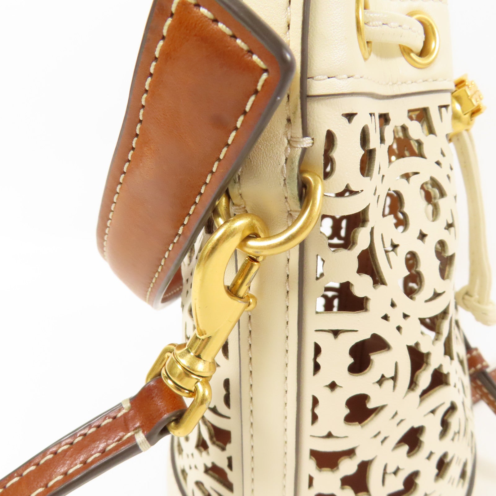 Tory Burch 牛皮皮革2 Way Shoulder金扣手挽肩背兩用袋