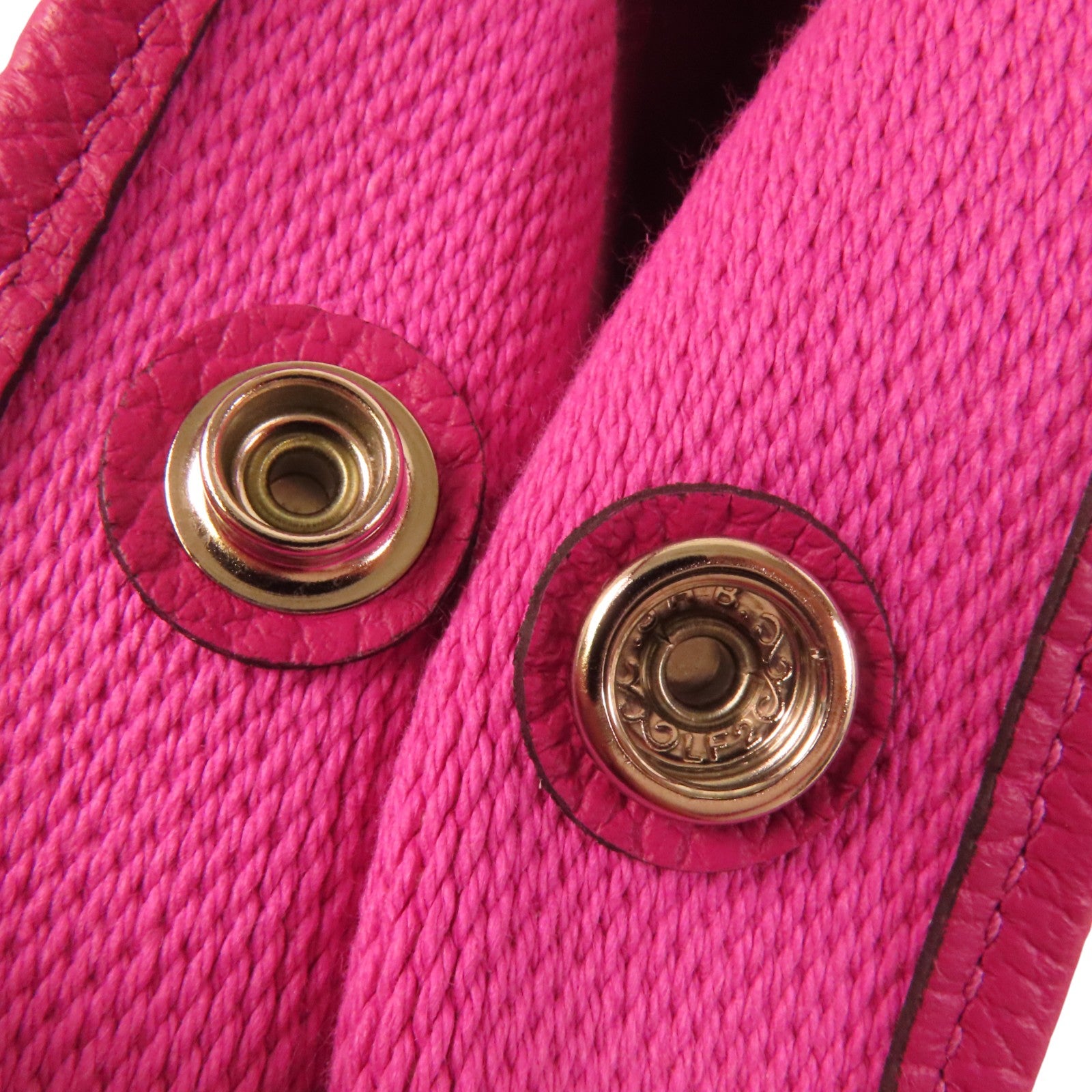 HERMES 帆布Garden Party PM銀扣手挽袋