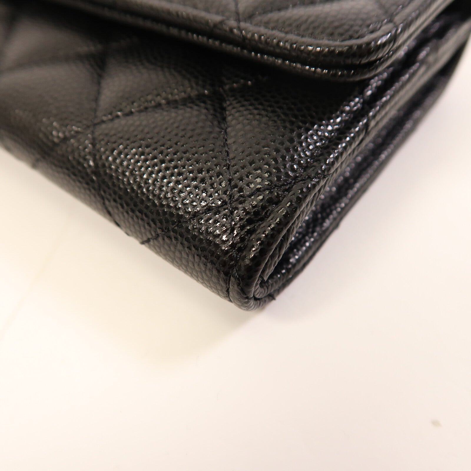 CHANEL 牛皮皮革Long Wallet金扣長錢包