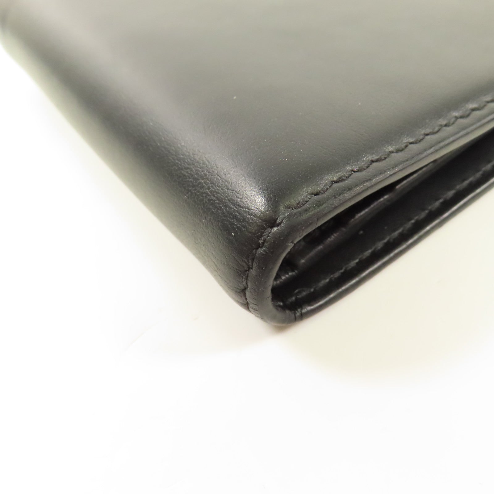 Salvatore Ferragamo GHW Wallet Bi-fold Wallet Lambskin Leather Black