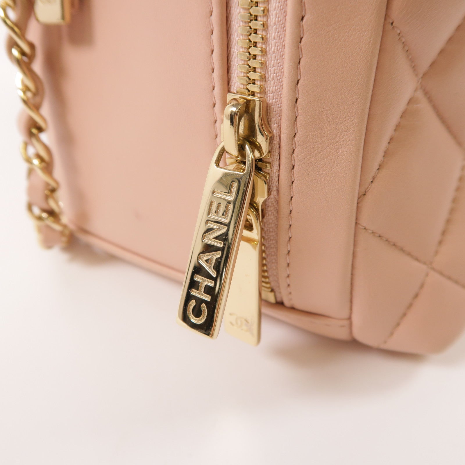 CHANEL 羊皮皮革2way Shoulder Bag金扣鏈帶手挽肩背兩用袋