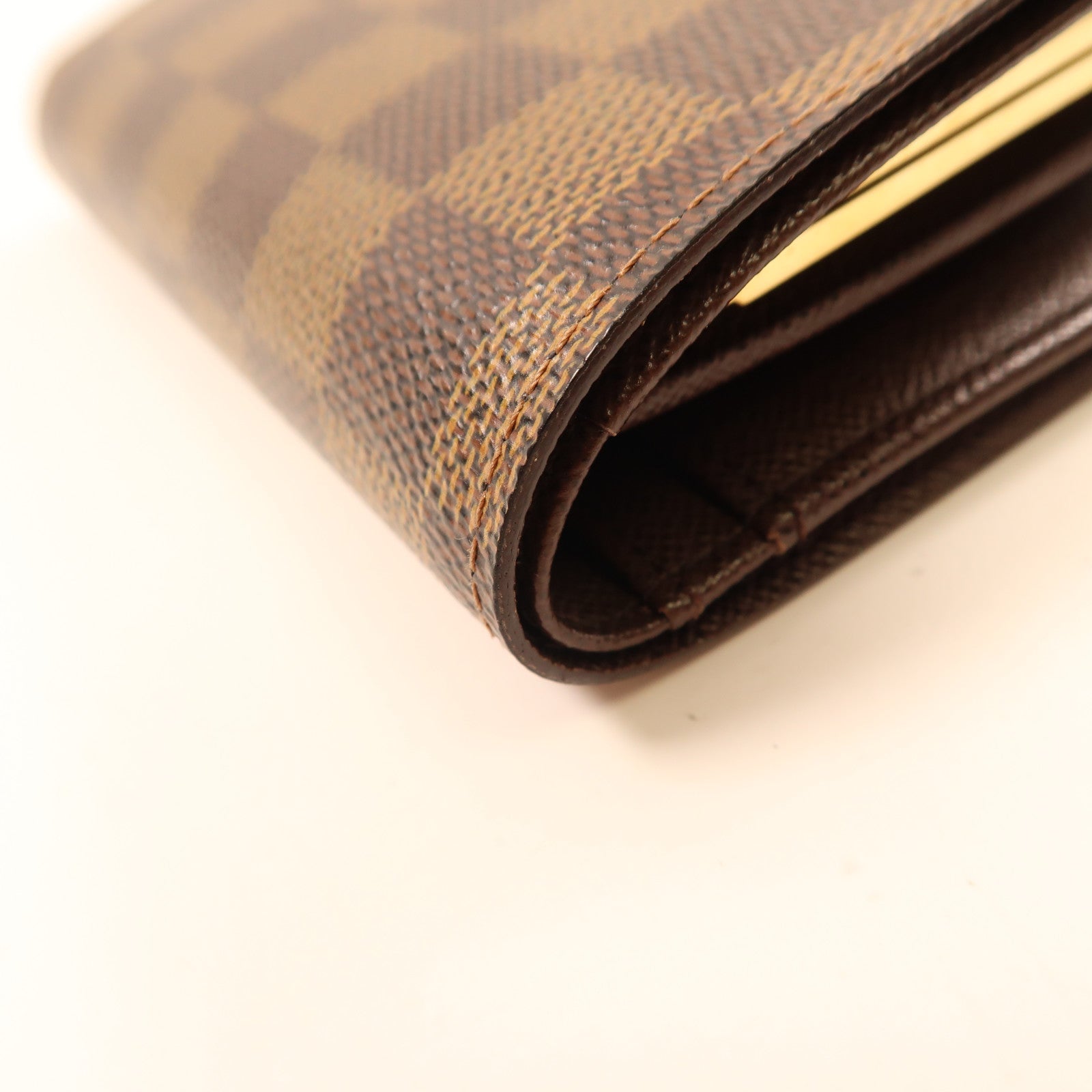 LOUIS VUITTON Damier Portefeuille Viennois Wallet金扣錢包