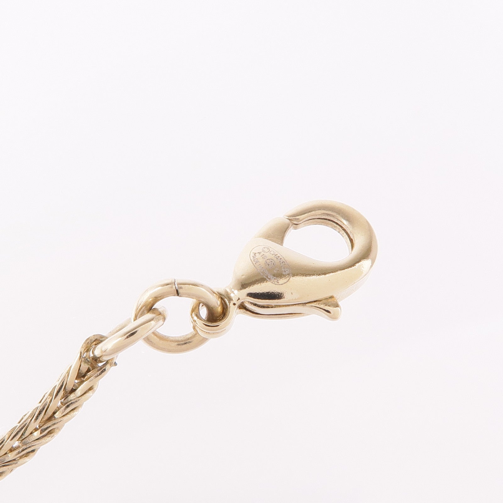 CHANEL CC Necklace Metal Gold Silver Navy