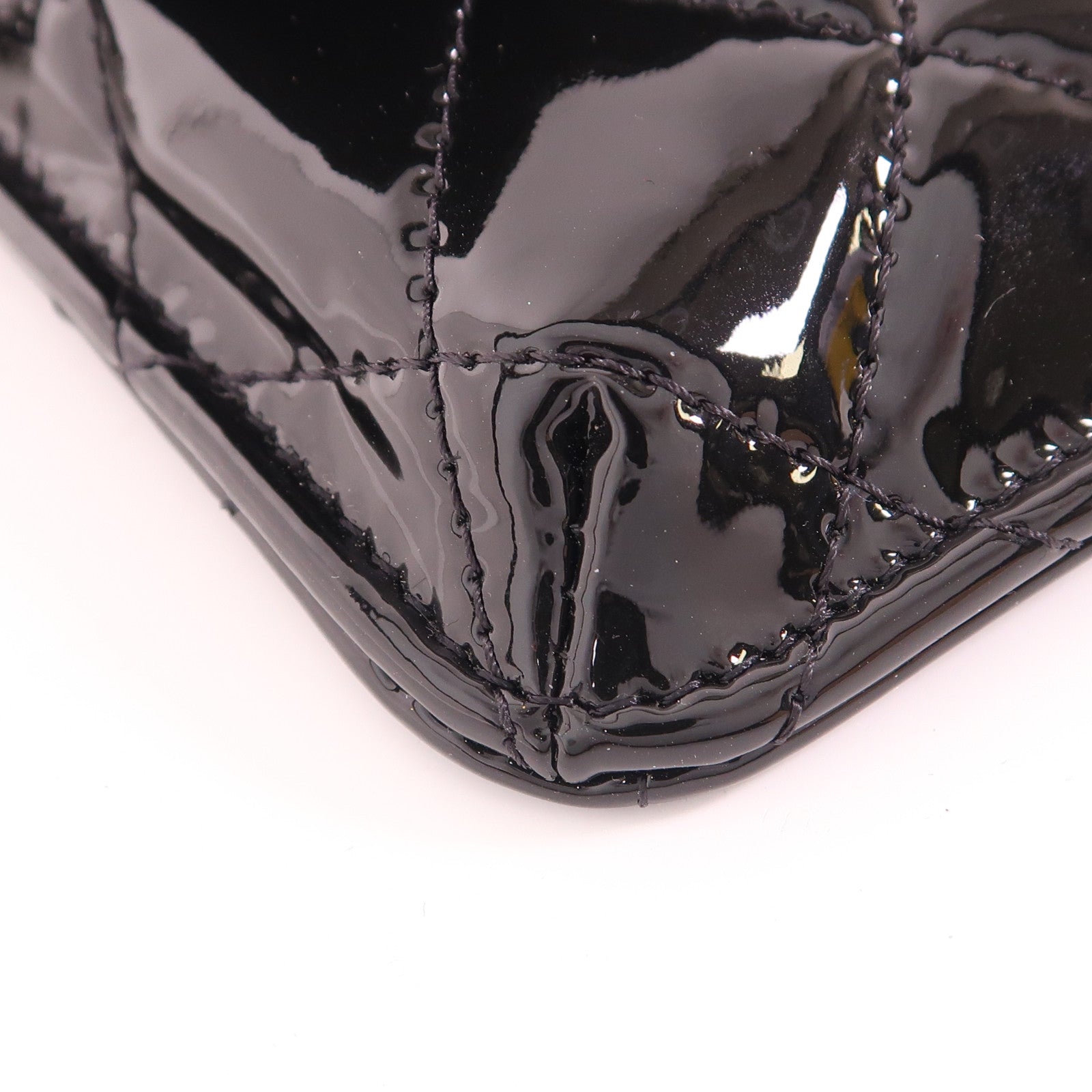 CHANEL CC SHW Waist Bag Patent Leather Black/Red