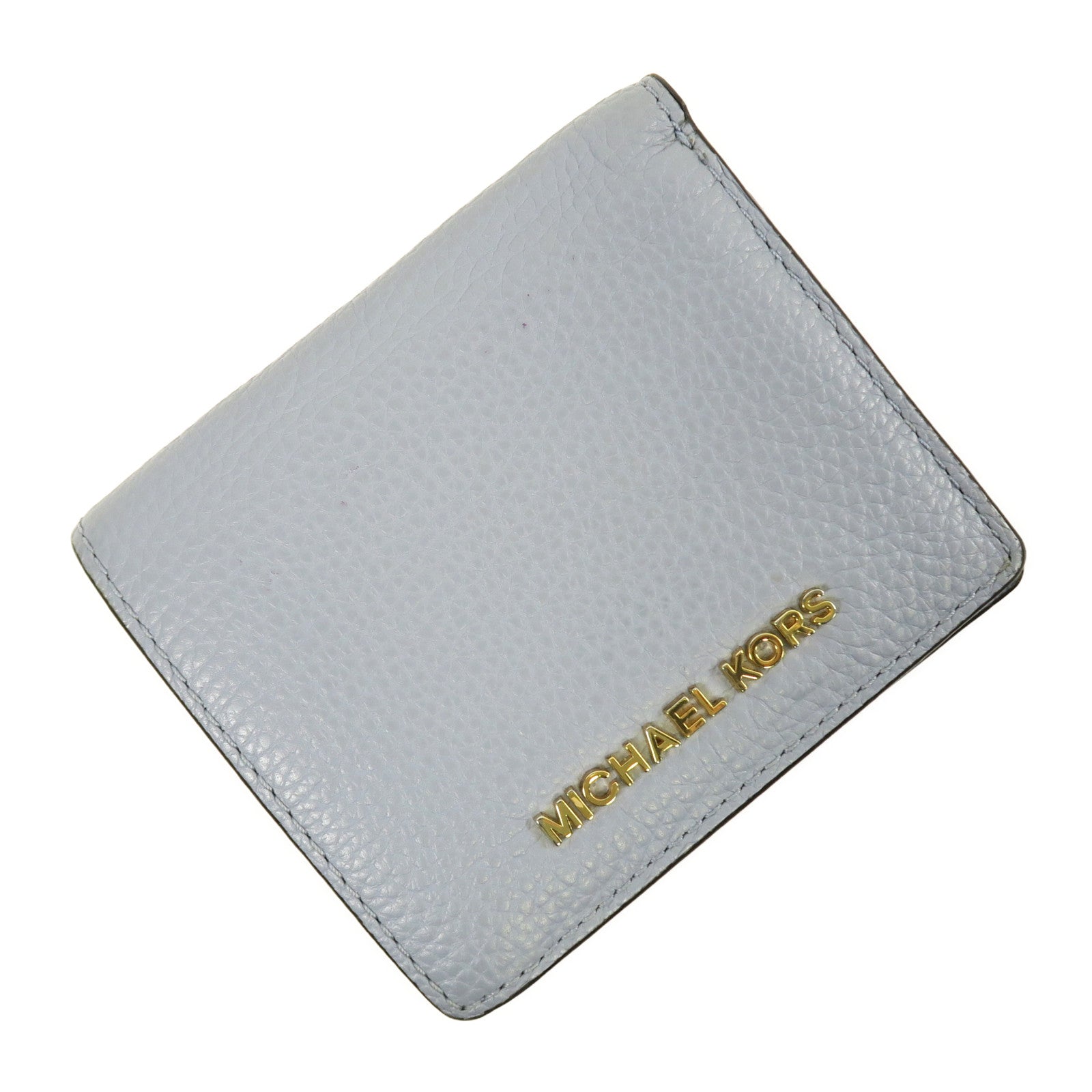 Michael Kors 【激減優惠】牛皮皮革Wallet金扣錢包藍色