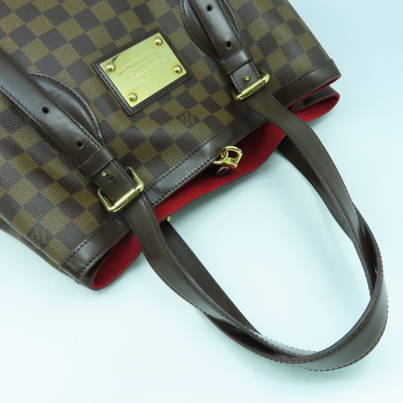 LOUIS VUITTON **【激減優惠】Damier Ebene Hampstead MM金扣肩背袋啡色