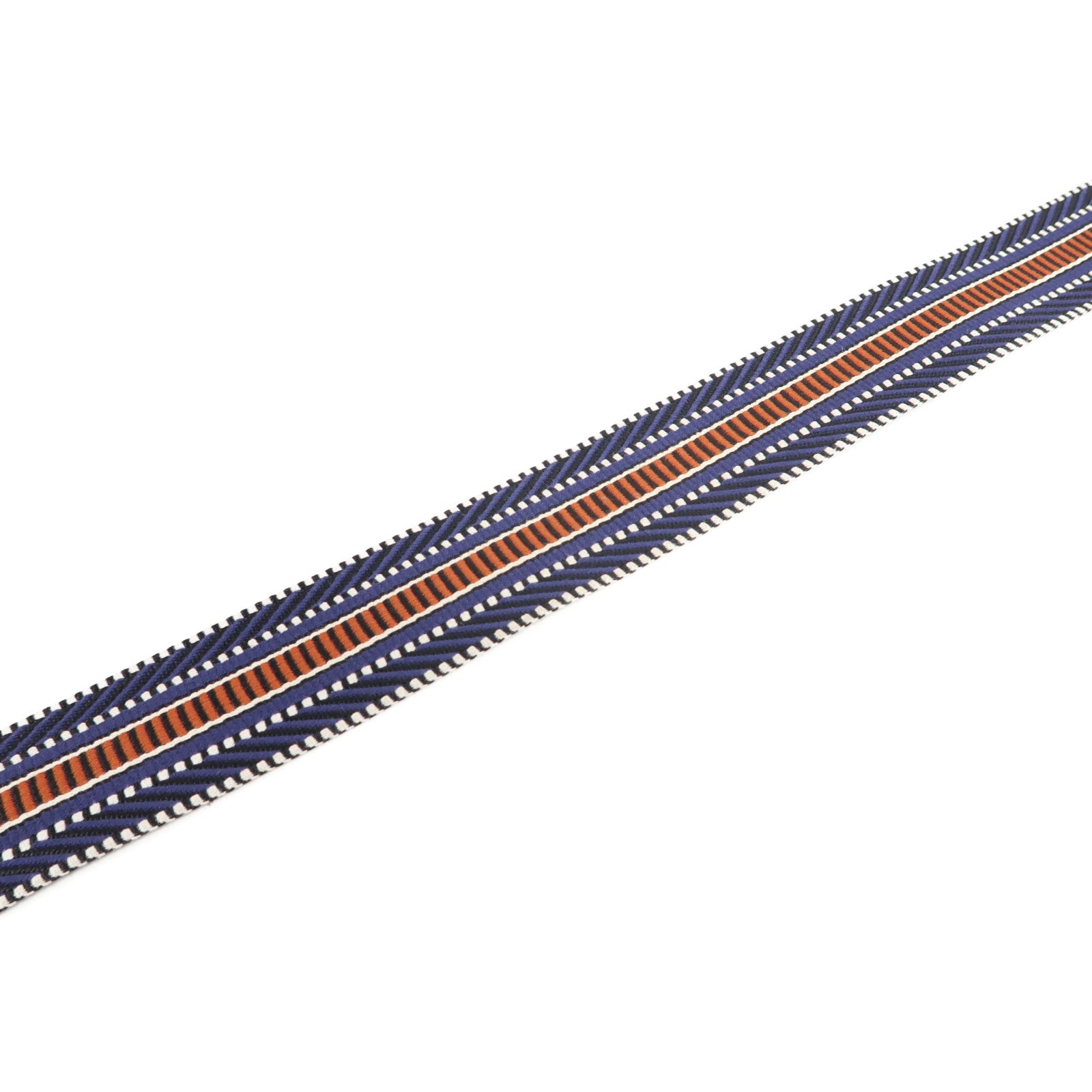 HERMES 帆布Shoulder Strap銀扣肩背帶藍色