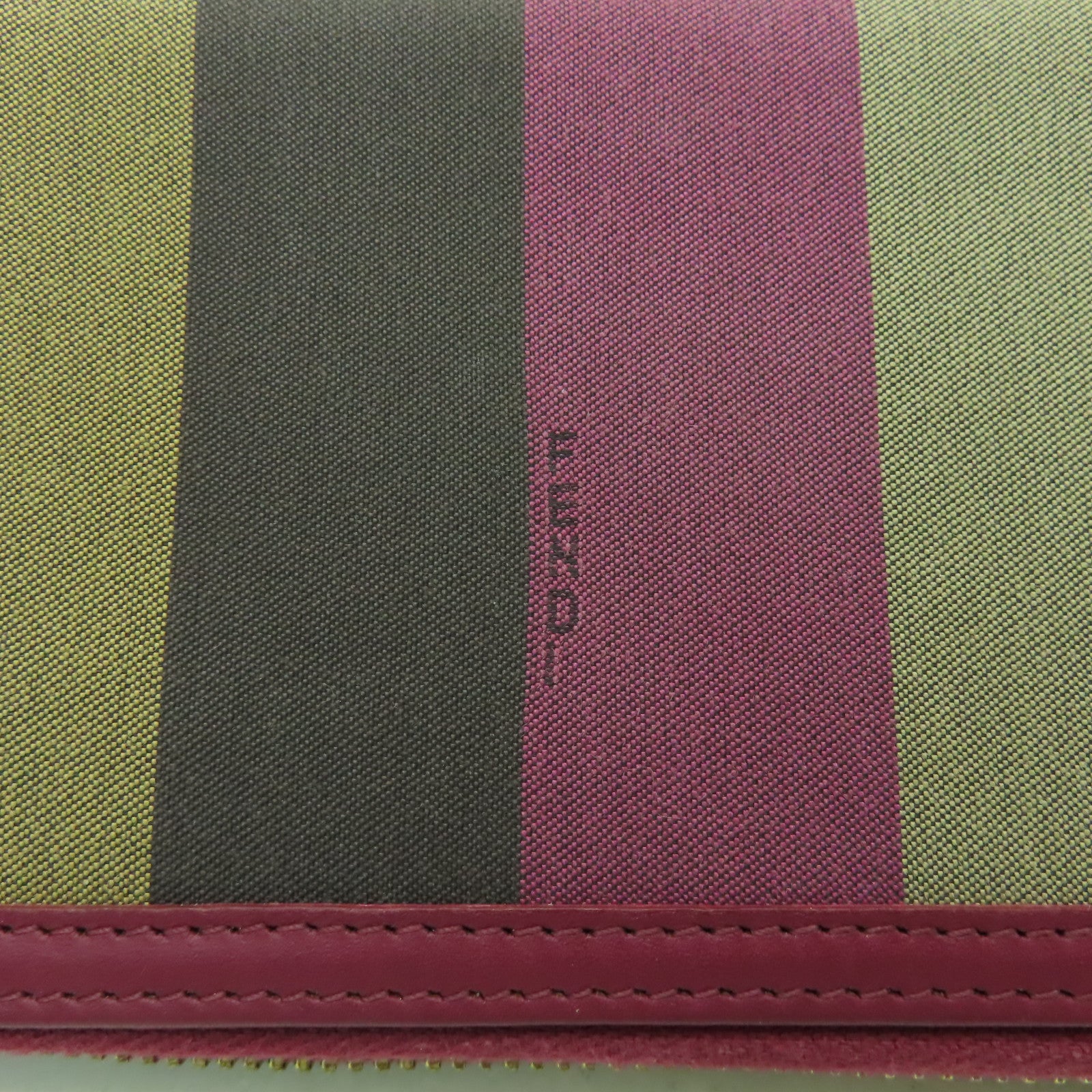 FENDI 【清倉大減價】帆布Wallet金扣長錢包紅色