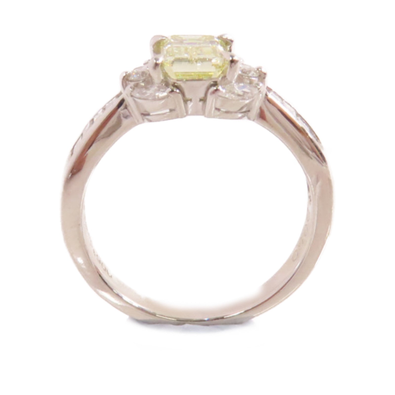JEWELRY PT900鉑金/1.033ct鑚石/0.5ct鑚石Diamond Ring戒指US#6