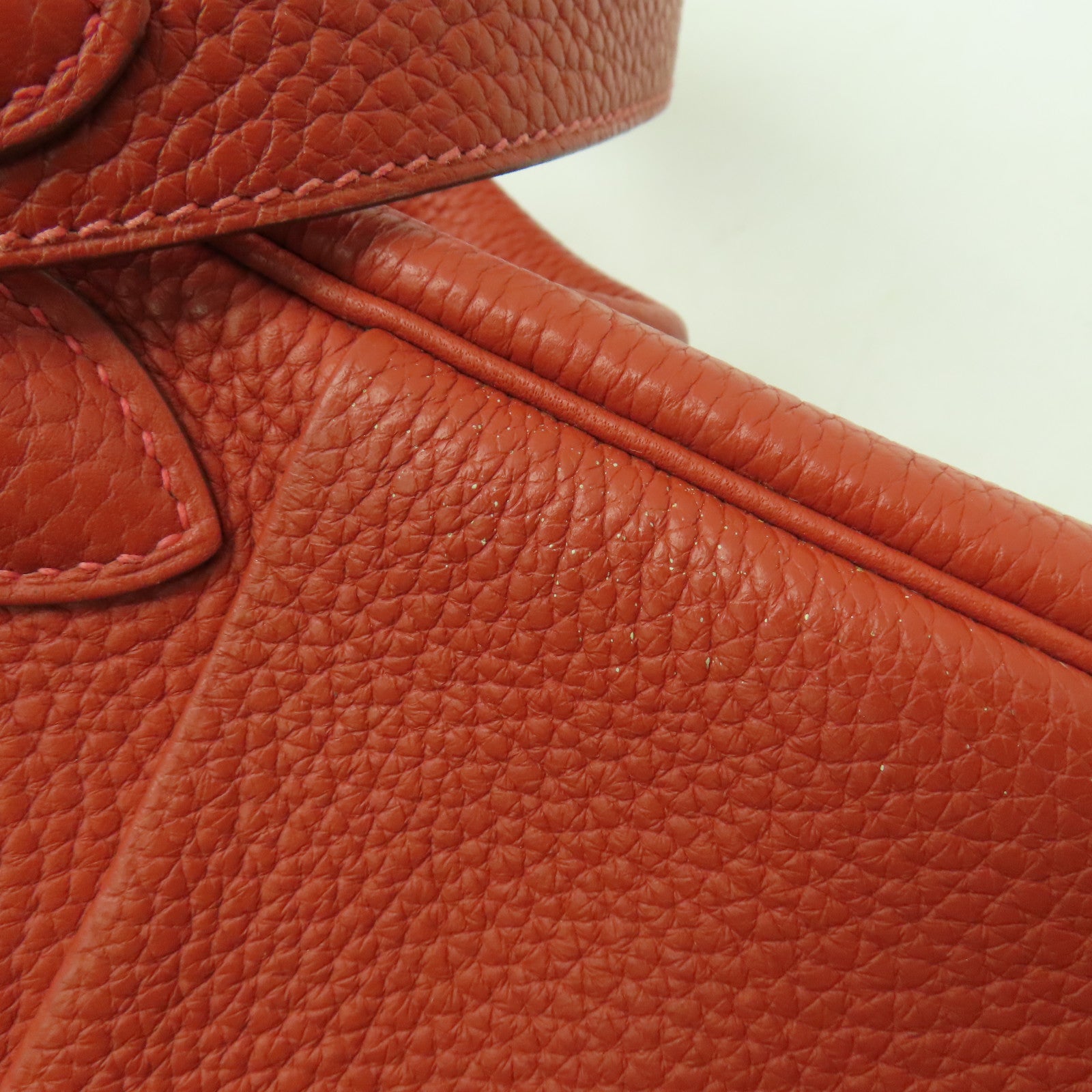 HERMES 【清倉大減價】Clemence皮革Lindy 30銀扣手挽肩背兩用袋牡丹紅色