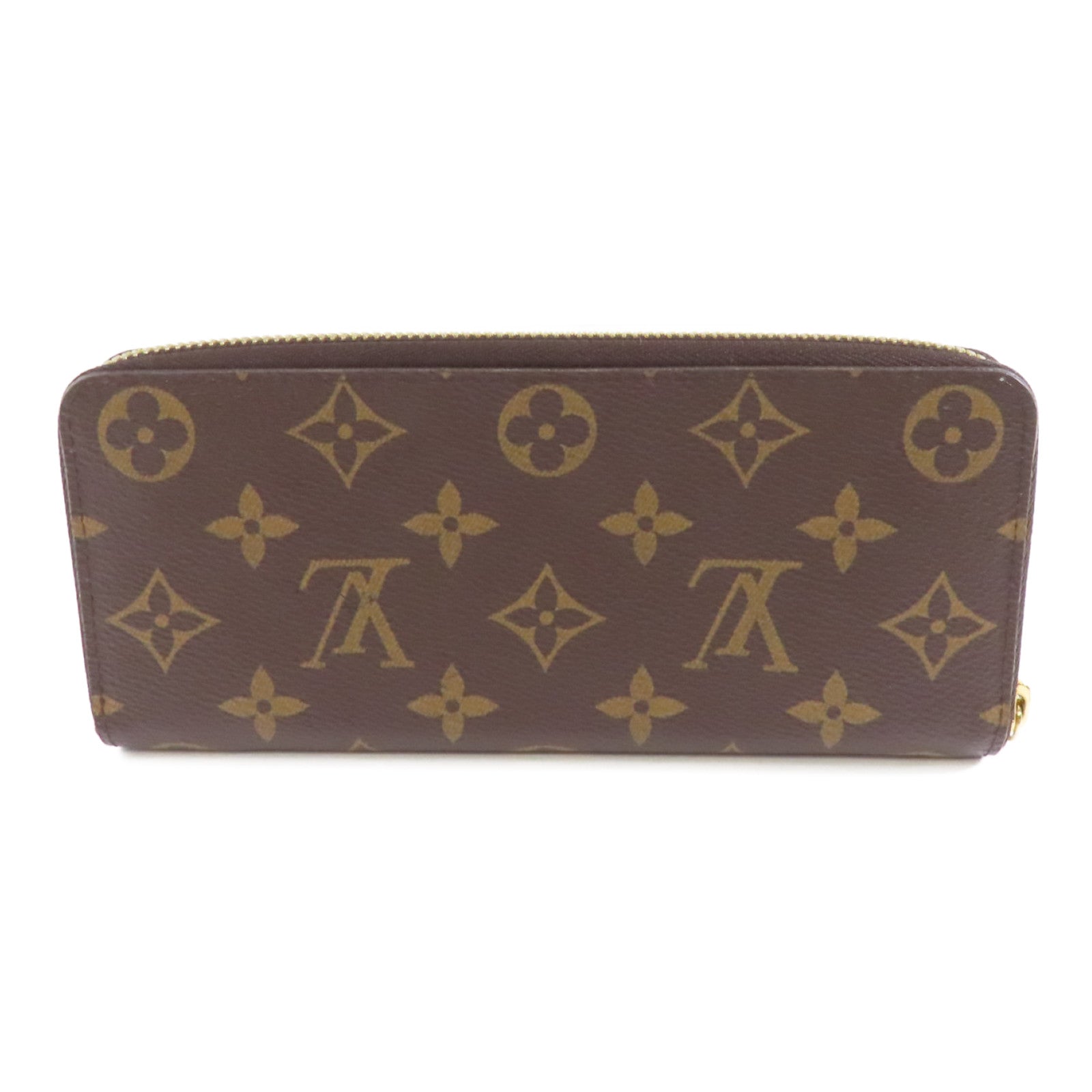 LOUIS VUITTON Monogram Clemence Wallet金扣長錢包棕色/粉紅色
