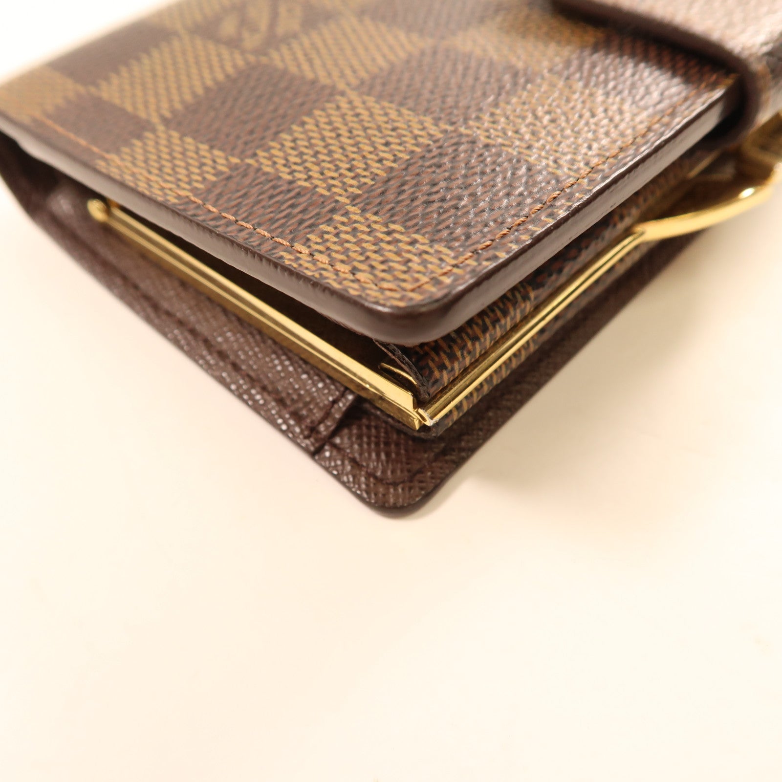 LOUIS VUITTON Damier Portefeuille Viennois Wallet金扣錢包