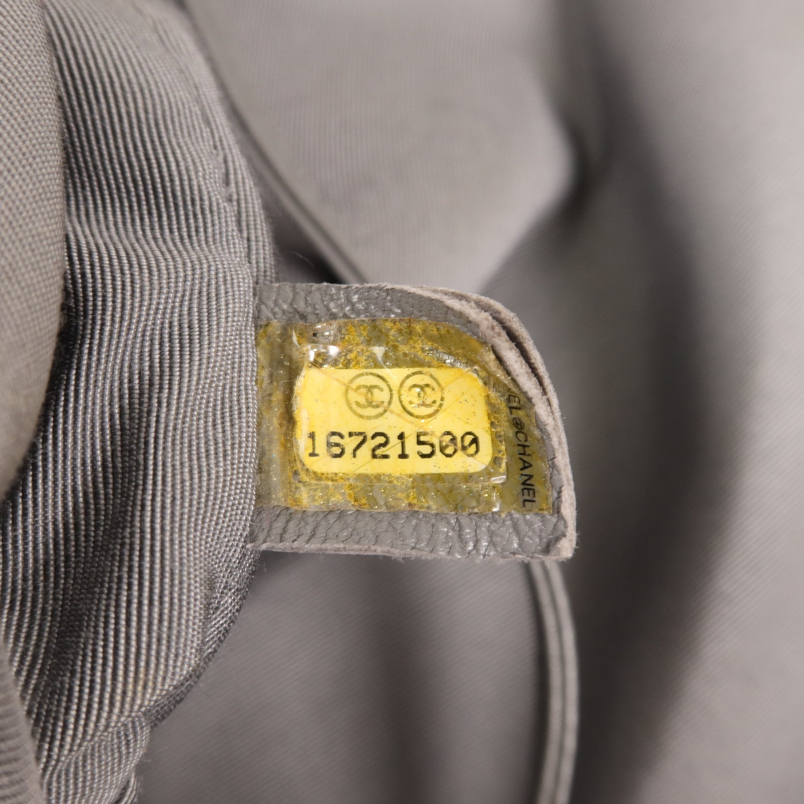 CHANEL 牛皮皮革Tote Bag銀扣肩背袋