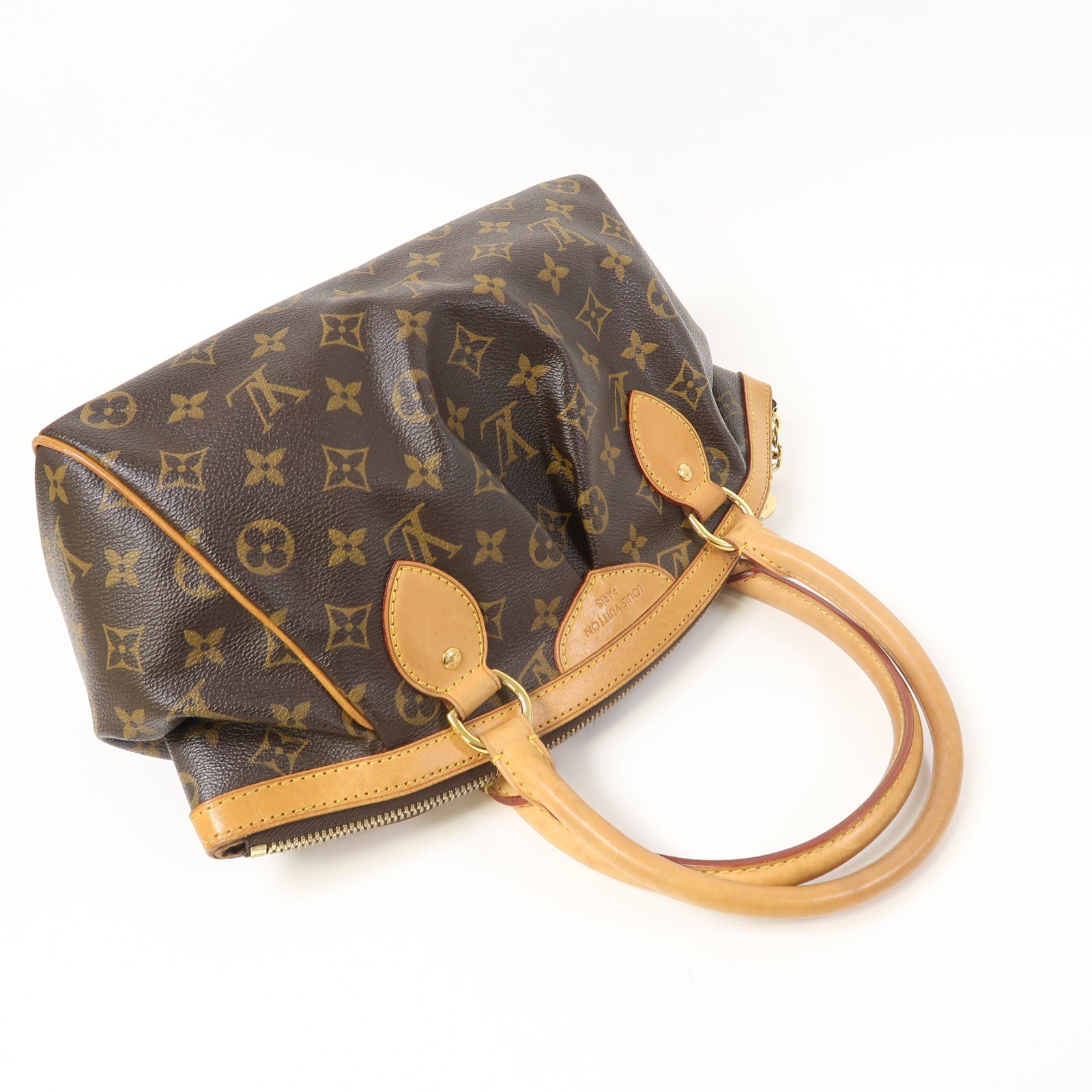 LOUIS VUITTON 【激減優惠】Monogram Tivoli PM金扣手挽袋啡色