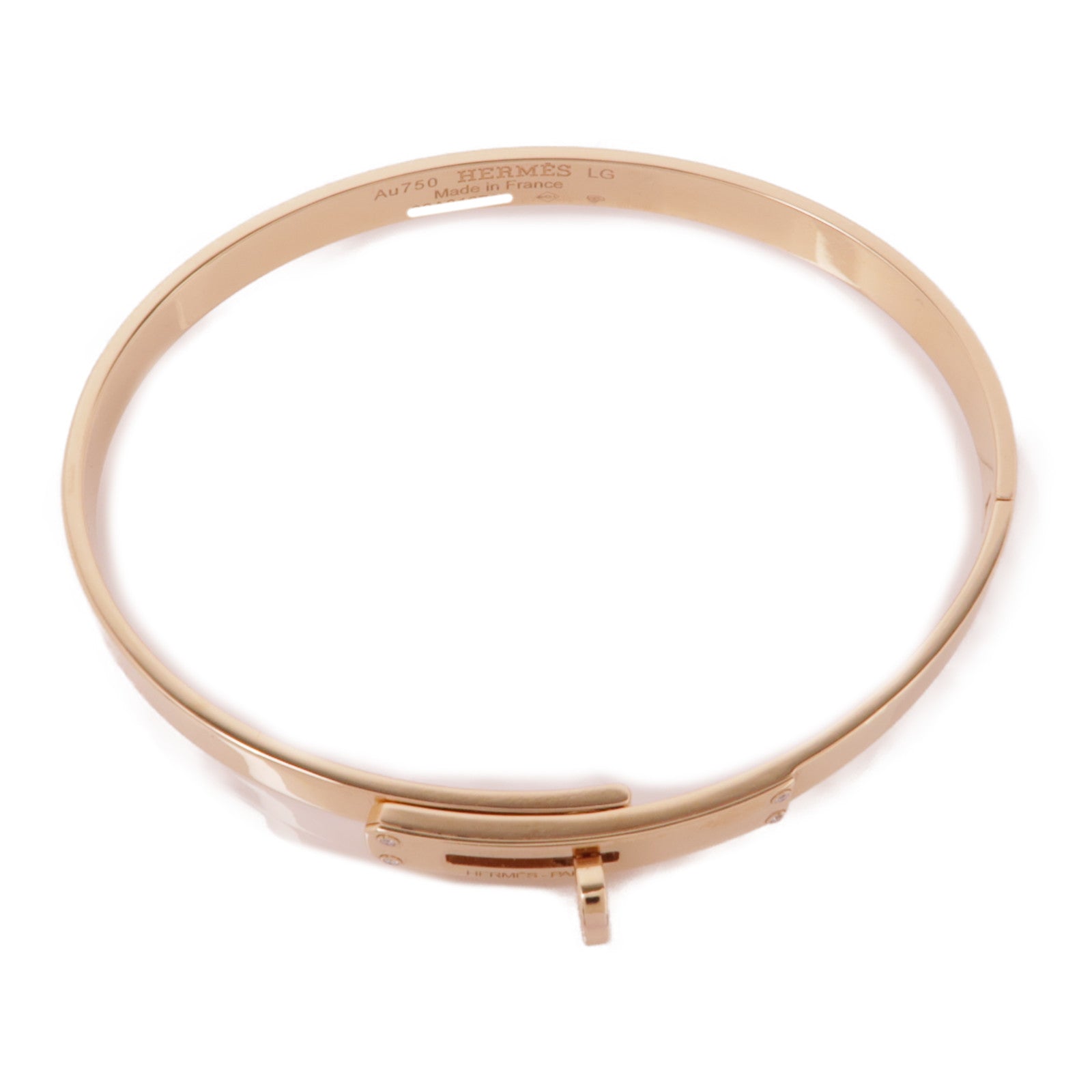 HERMES 18k玫瑰金Kelly Bracelet手鐲