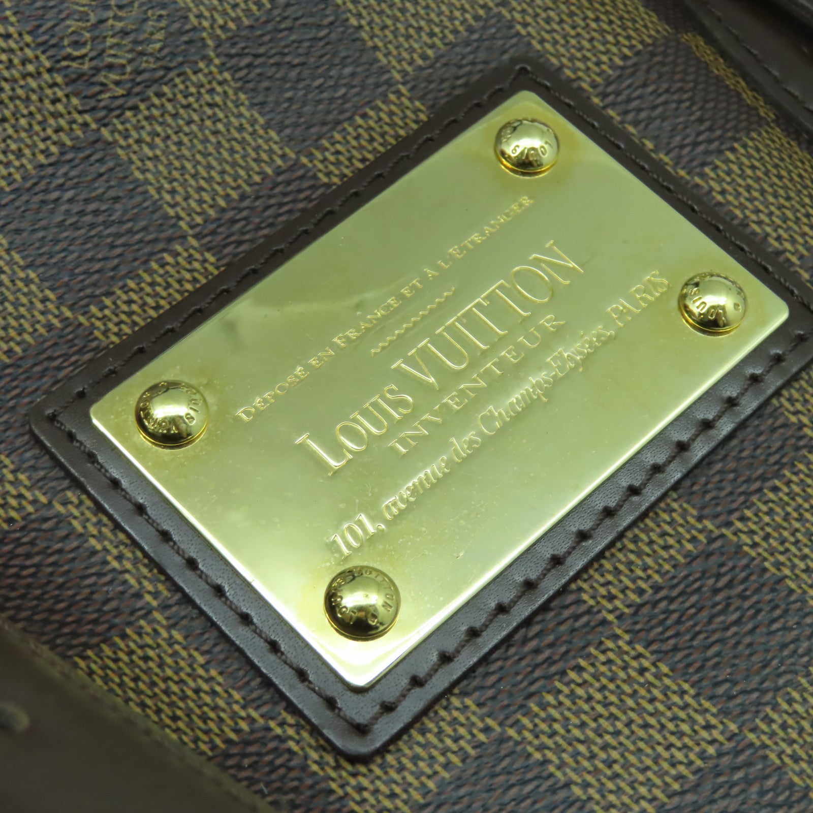 LOUIS VUITTON **【激減優惠】Damier Ebene Hampstead MM金扣肩背袋啡色