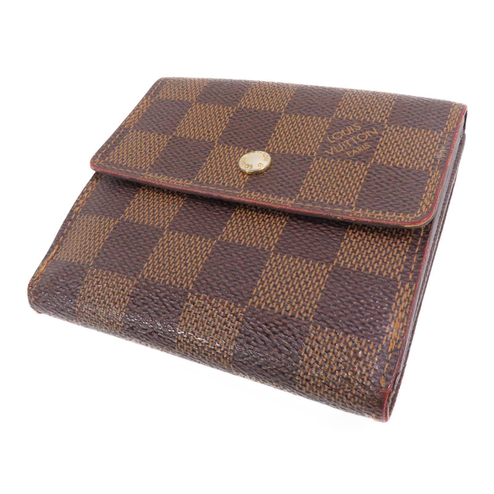 LOUIS VUITTON 【激減優惠】Damier Porte Monnaie Viennois金扣短錢包