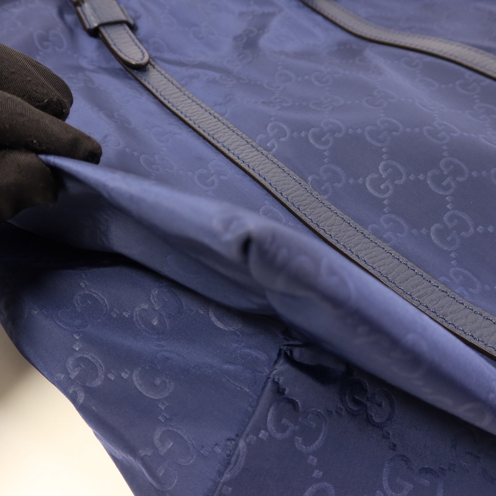 GUCCI 尼龍Tote Bag銀扣手挽袋