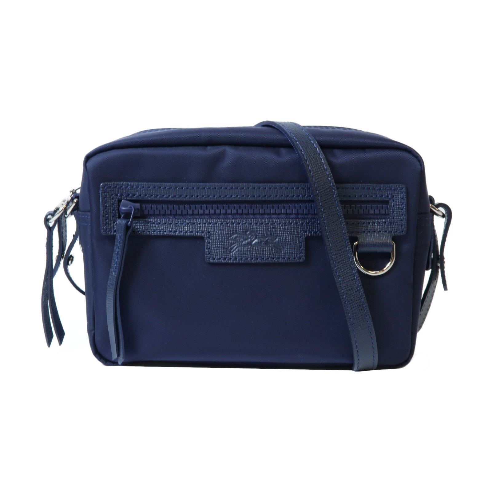 Longchamp 尼龍Shoulder Bag銀扣肩背袋藍色