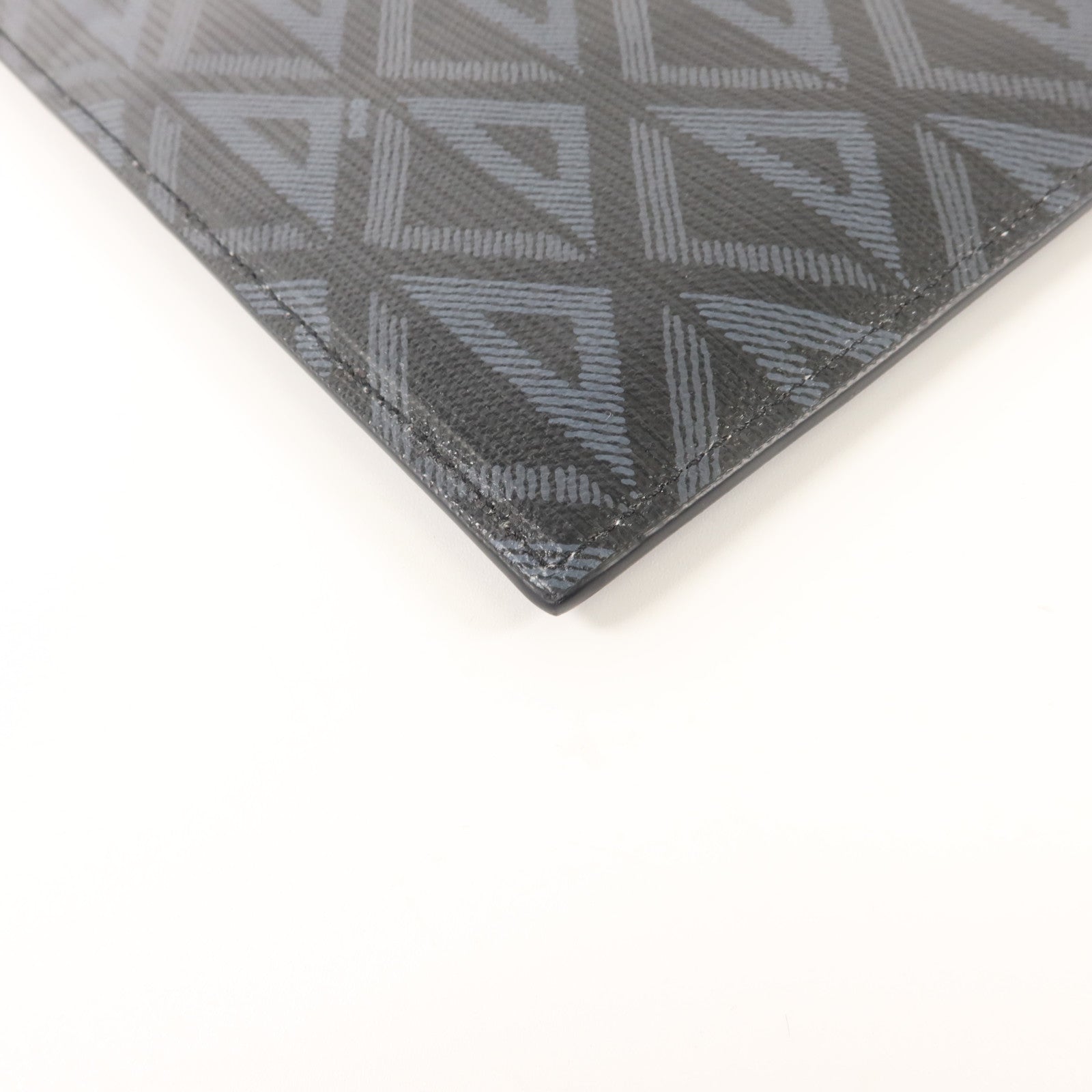 Dior 塗層帆布A5 CD Diamond Pouch銀扣小袋