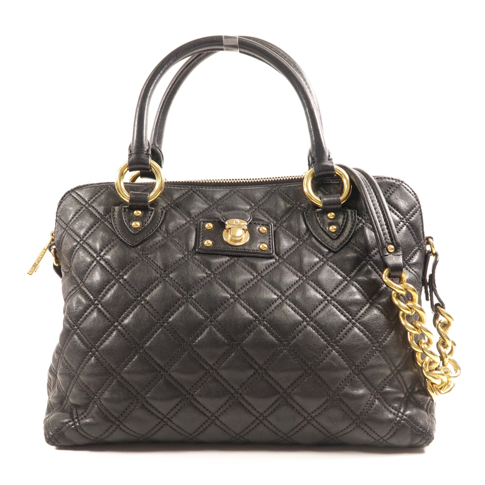 MARC JACOBS 皮革Shoulder Bag金扣手挽肩背兩用袋