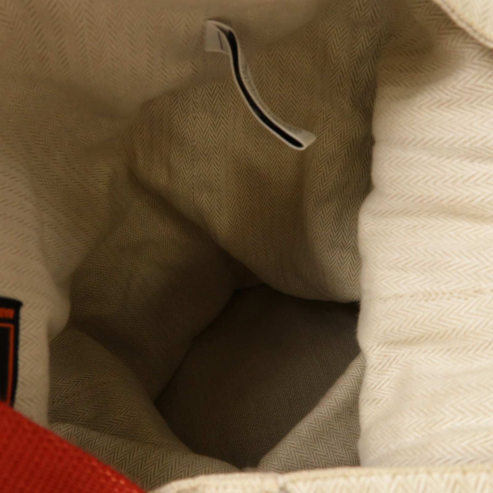 HERMES 帆布Boxing Bag銀扣肩背袋米色