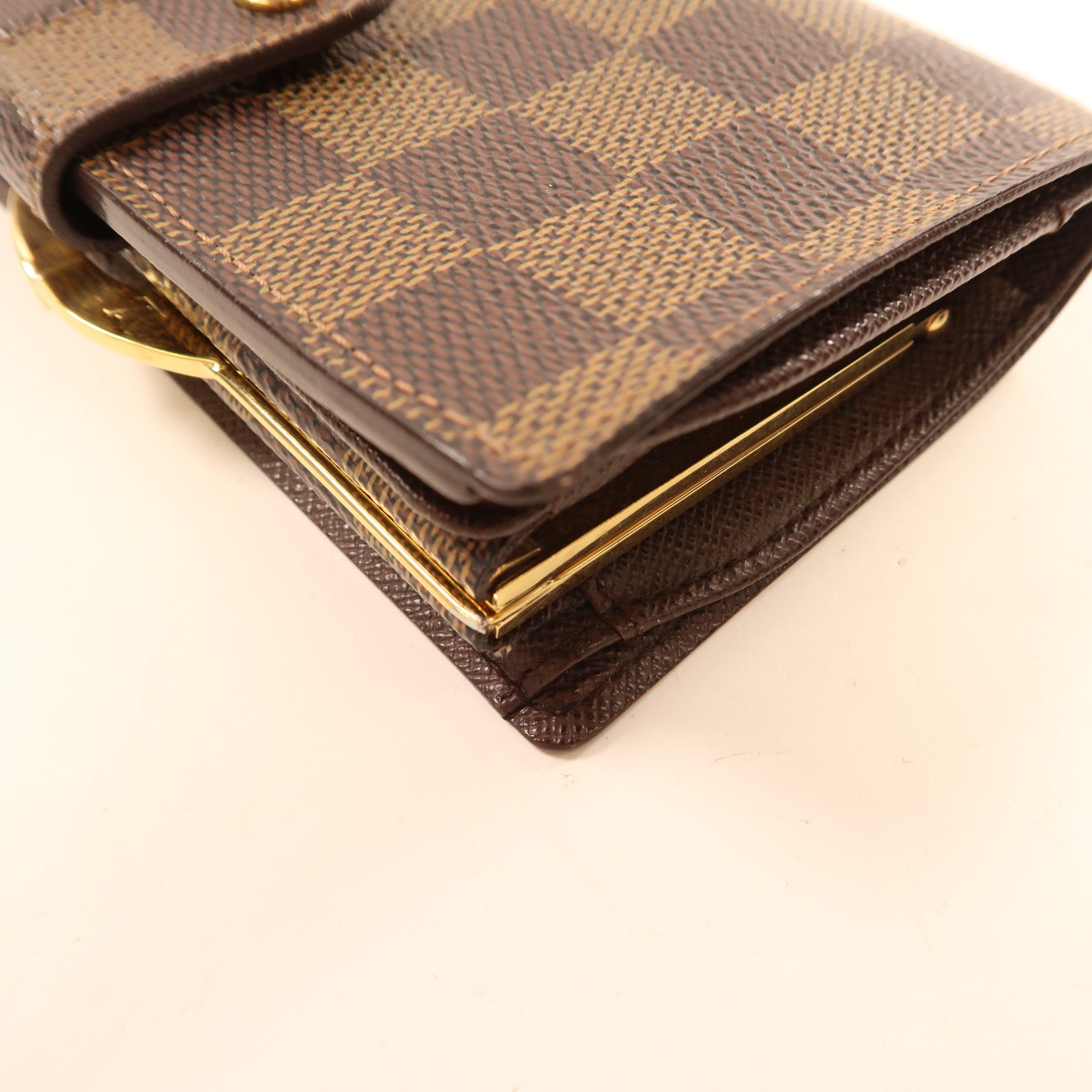 LOUIS VUITTON Damier Portefeuille Viennois Wallet金扣錢包