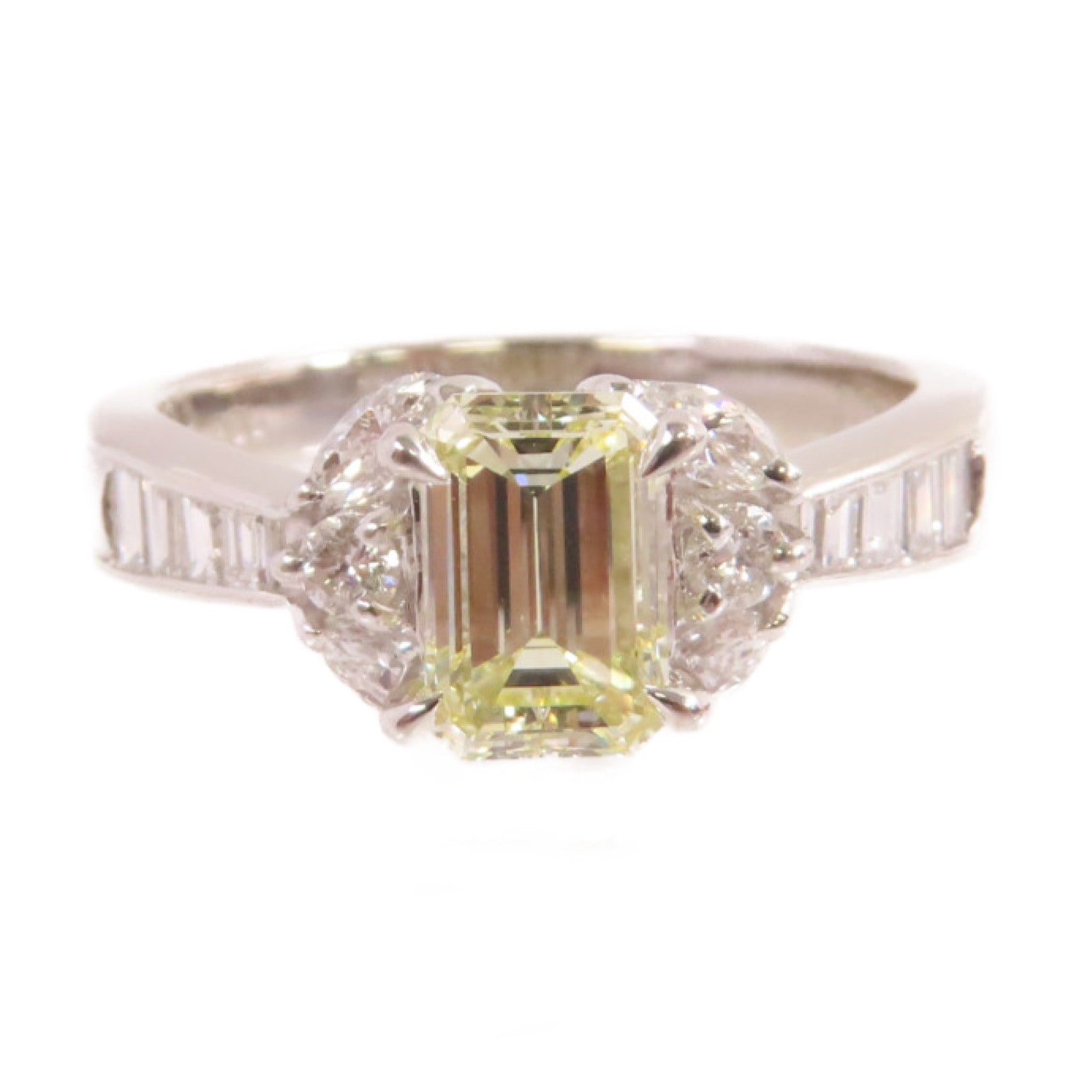 JEWELRY PT900鉑金/1.033ct鑚石/0.5ct鑚石Diamond Ring戒指US#6