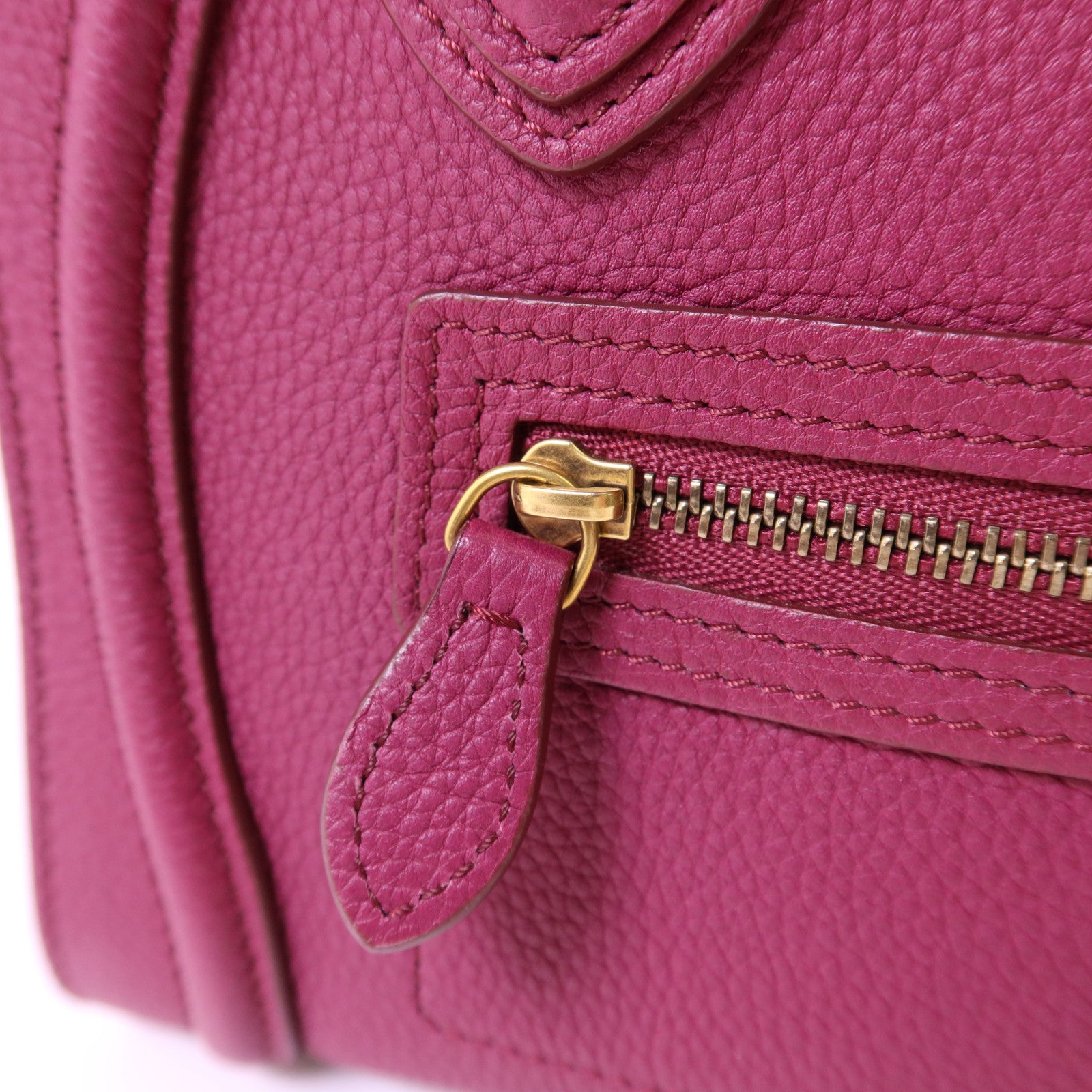 CELINE 牛皮皮革Nano Luggage金扣手挽肩背兩用袋