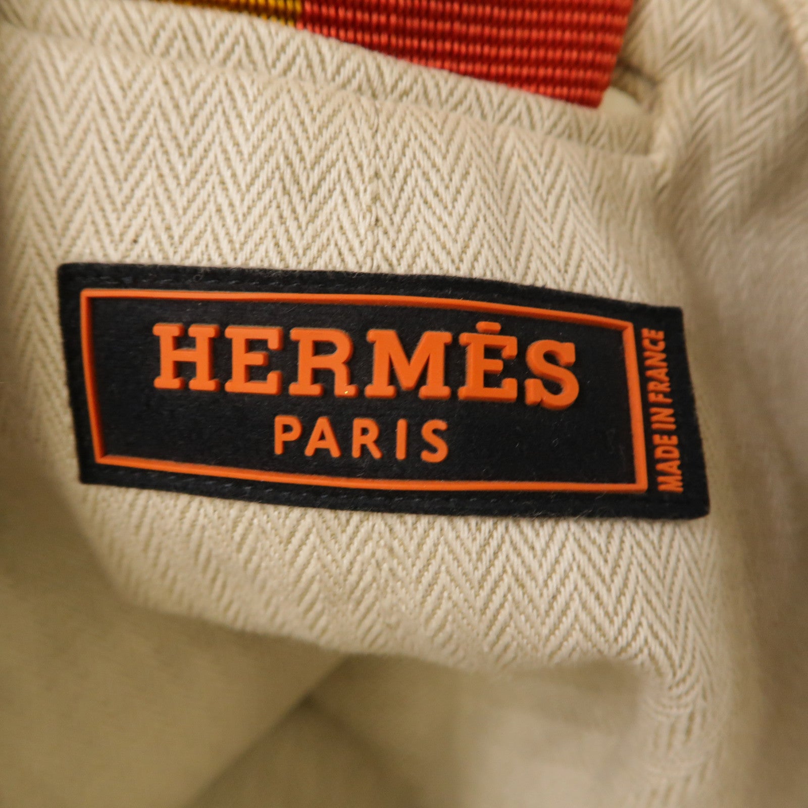 HERMES 帆布Boxing Bag銀扣肩背袋米色