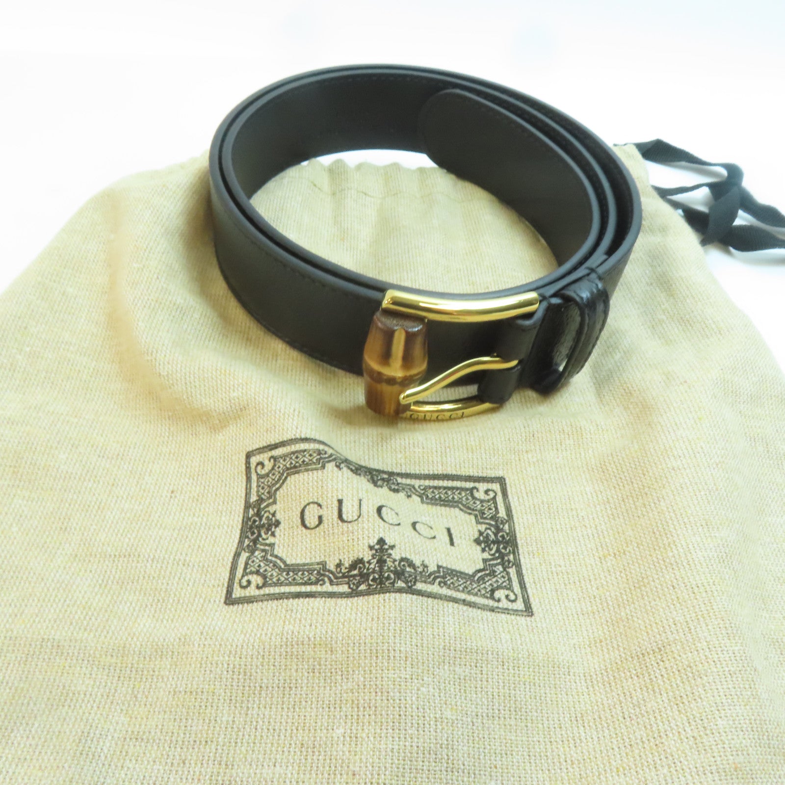 GUCCI 牛皮皮革Belt金扣皮帶
