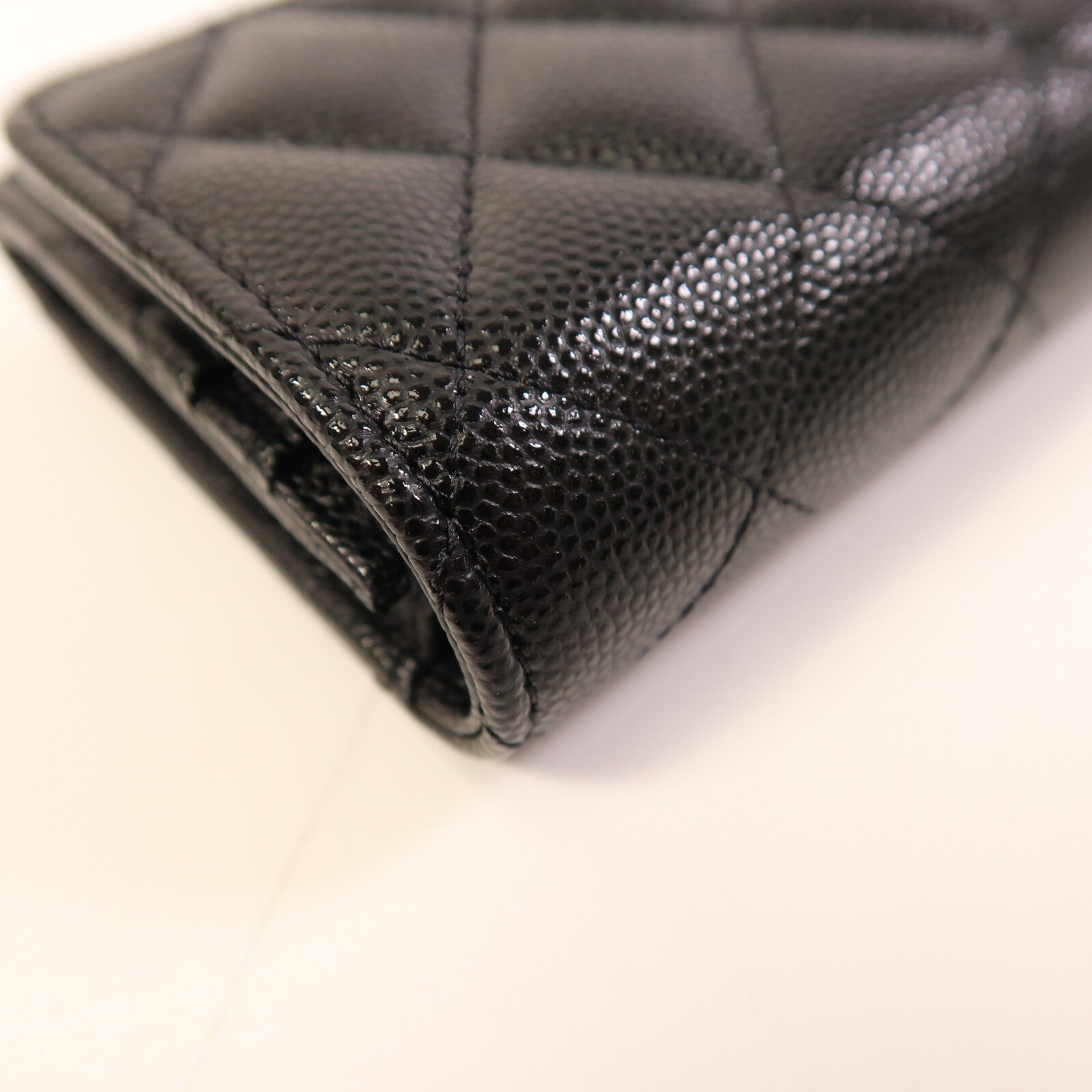 CHANEL 牛皮皮革Long Wallet金扣長錢包